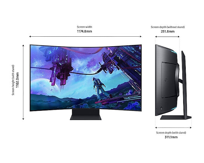 Samsung Odyssey Ark - 139.7 cm (55") - 3840 x 2160 pixels 4K Ultra HD LED Monitor