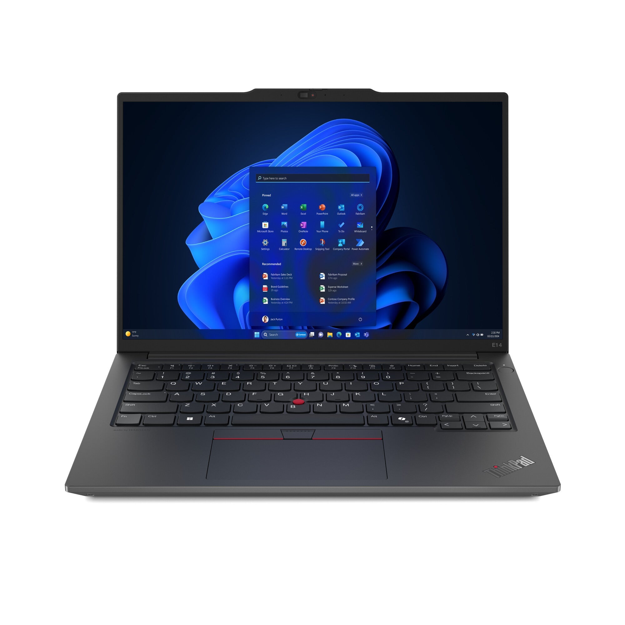 Lenovo ThinkPad E14 Laptop - 35.6 cm (14") - AMD Ryzen™ 5 7535HS - 16 GB DDR5-SDRAM - 256 GB SSD - Wi-Fi 6E - Windows 11 Pro - Black