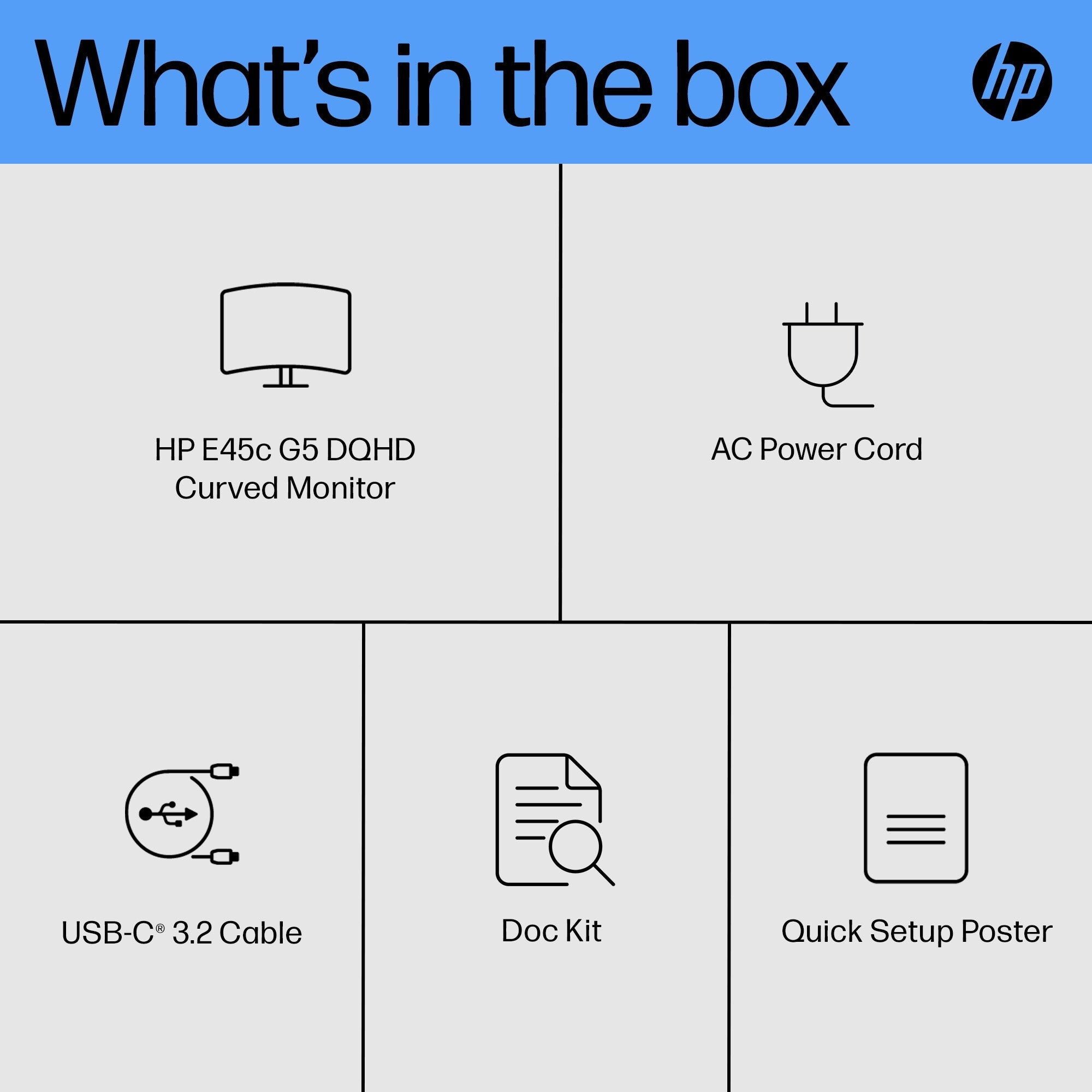 HP E45c G5 - 113 cm (44.5") - 5120 x 1440 pixels DQHD LCD Monitor