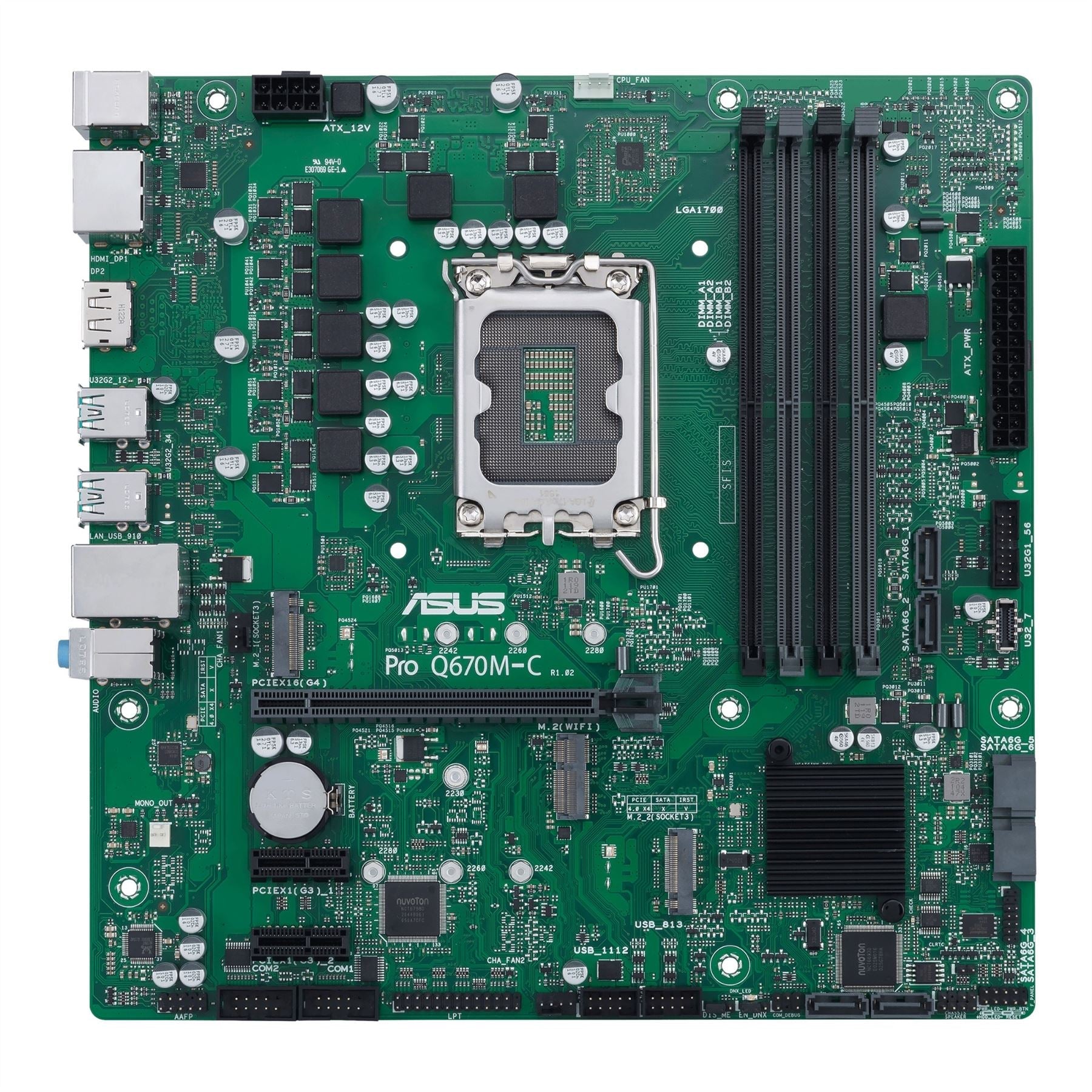 ASUS PRO Q670M-C-CSM micro ATX motherboard - Intel Q670 LGA 1700