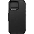 OtterBox Strada Series Folio with MagSafe for iPhone 15 Pro Max in Shadow (Black)