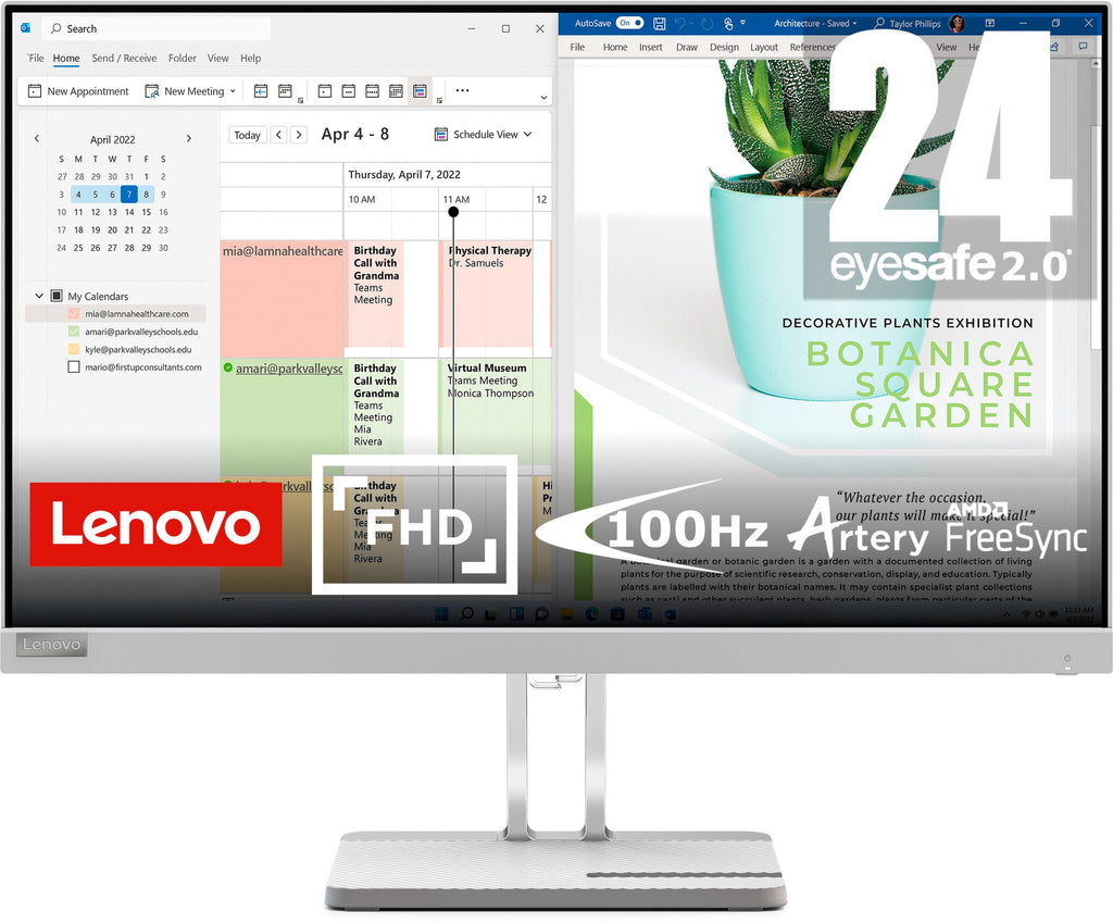 Lenovo L24E-40 - 60.5 cm (23.8") - 1920 x 1080 pixels Full HD LED Monitor