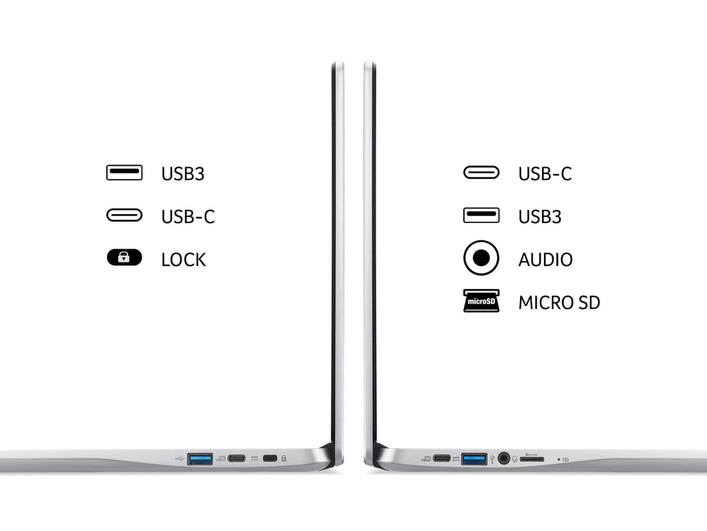 Acer Chromebook 314 - 35.6 cm (14") - Touchscreen - Intel® Pentium® Silver - 8 GB LPDDR4x-SDRAM - 128 GB SSD - Wi-Fi 5 - ChromeOS - Silver