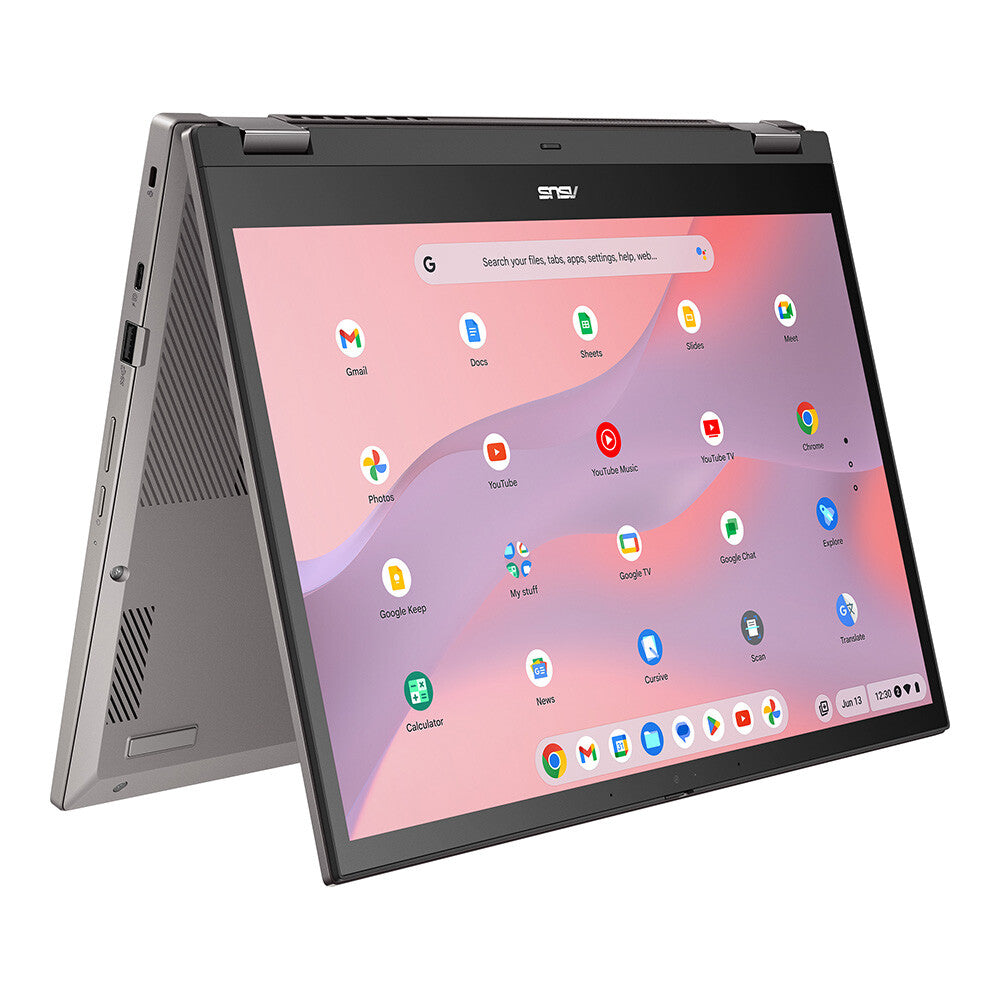 ASUS Chromebook CM34 Flip - 35.6 cm (14") - Touchscreen - AMD Ryzen™ 3 7320C - 8 GB LPDDR5-SDRAM - 128 GB SSD - Wi-Fi 6 - ChromeOS - Grey