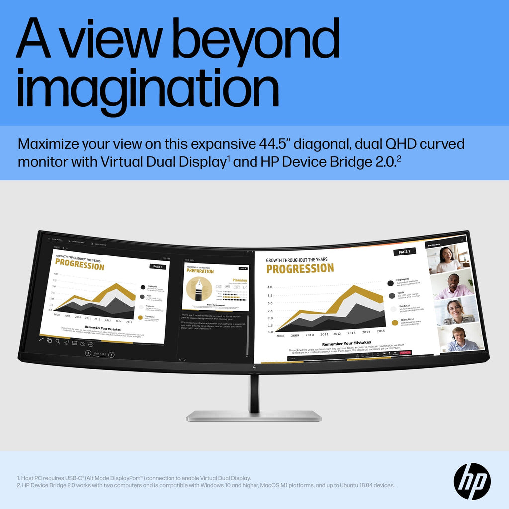 HP E45c G5 - 113 cm (44.5") - 5120 x 1440 pixels DQHD LCD Monitor