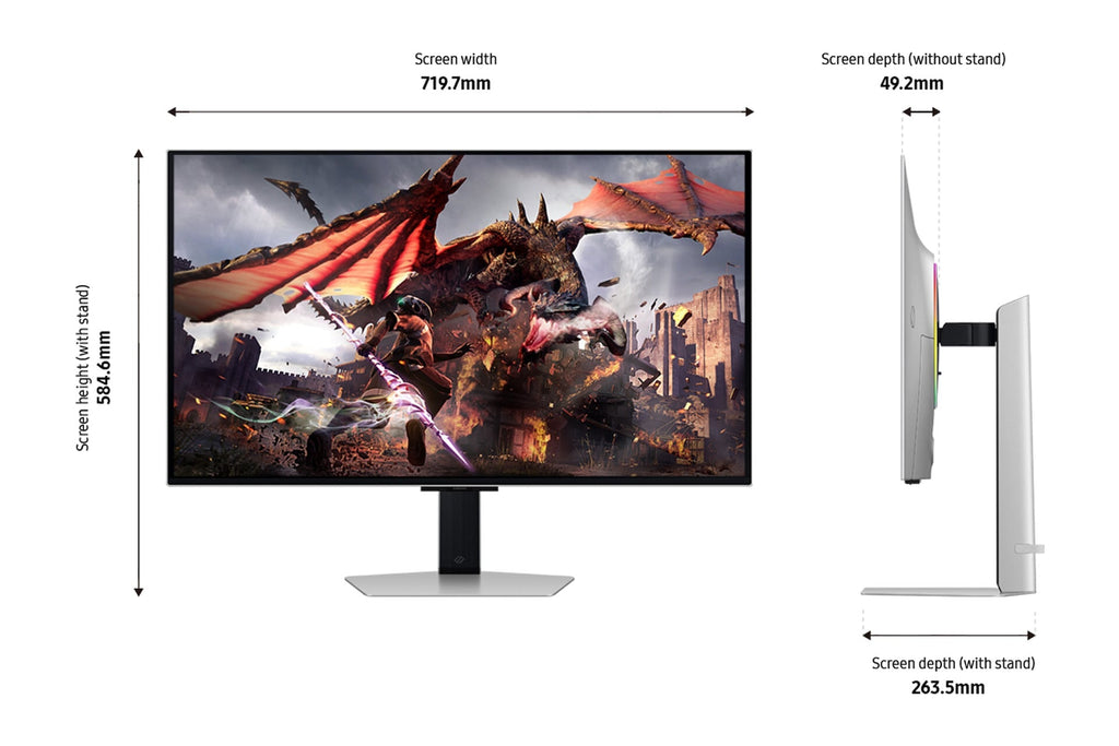 Samsung Odyssey OLED G80SD - 81.3 cm (32") - 3840 x 2160 pixels 4K UHD OLED Monitor