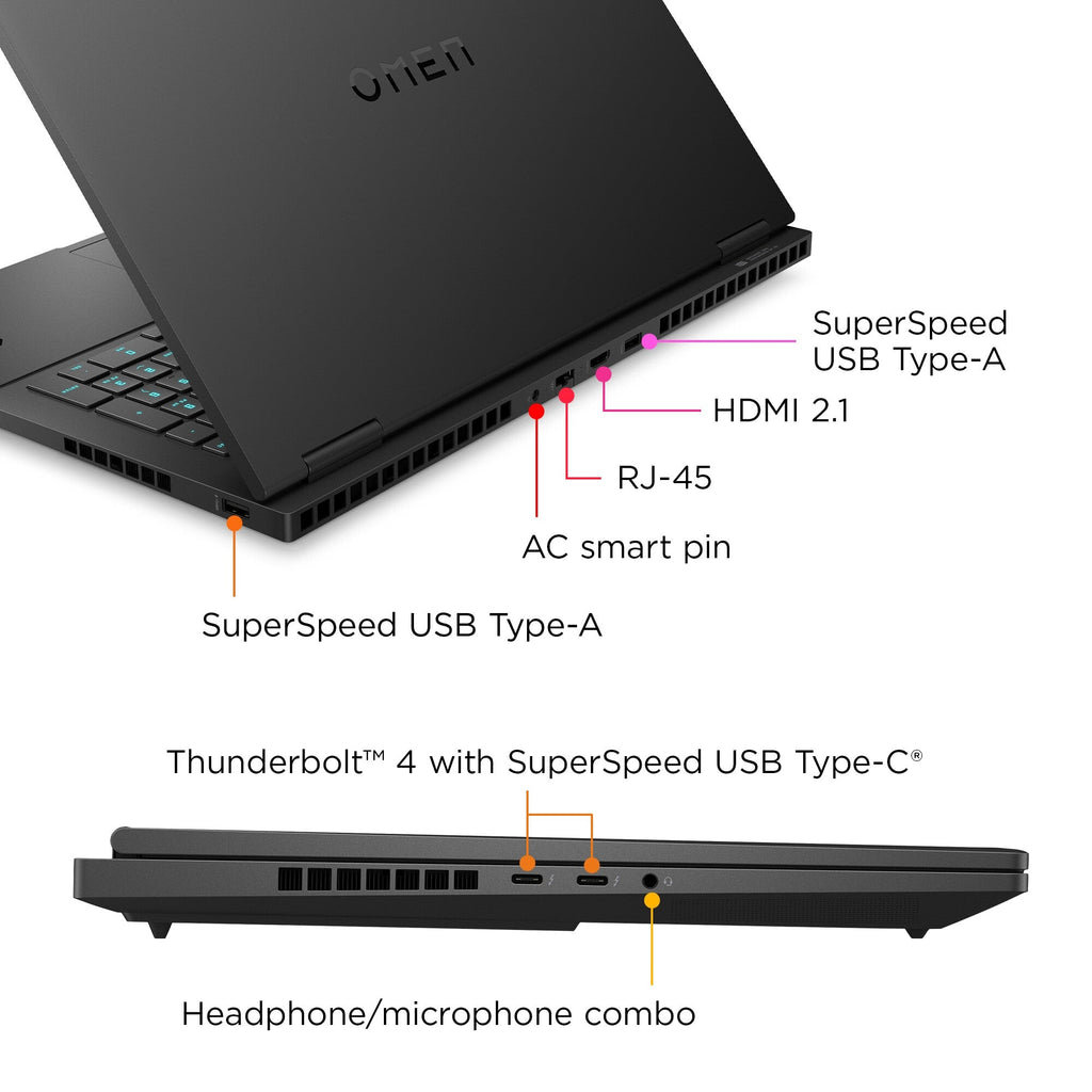 HP OMEN 16 Laptop - 40.9 cm (16.1") - Intel® Core™ i9-14900HX - 32 GB DDR5-SDRAM - 1 TB SSD - NVIDIA GeForce RTX 4080 - Wi-Fi 7 - Windows 11 Home - Black