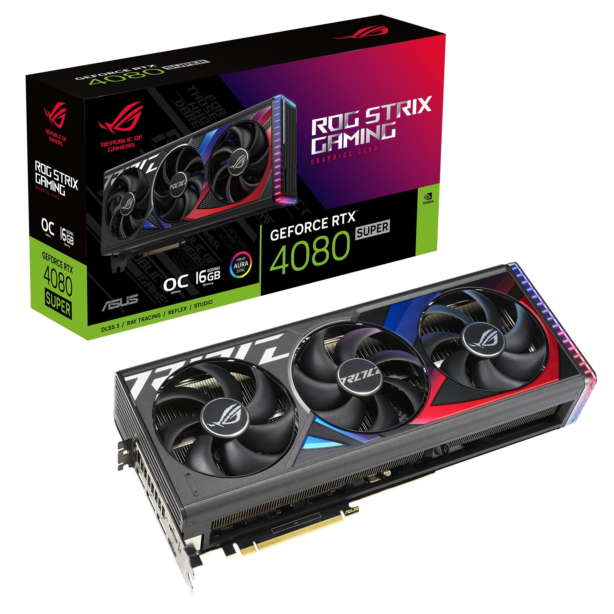 ASUS ROG STRIX GAMING OC Edition - NVIDIA 16 GB GDDR6X GeForce RTX 4080 SUPER graphics card