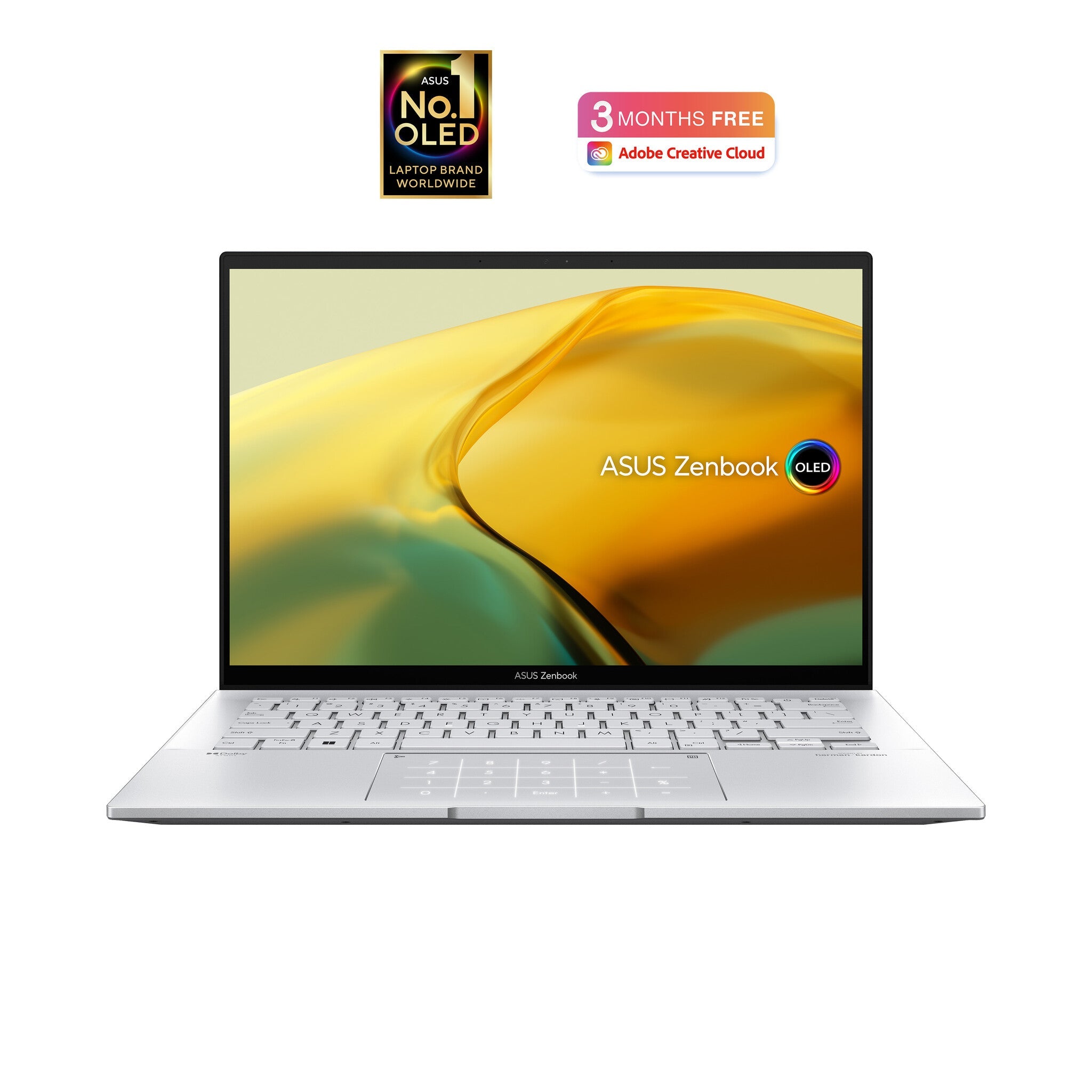 ASUS Zenbook 14 OLED Laptop - 35.6 cm (14") - Touchscreen - Intel® Core™ i9-13900H - 16 GB LPDDR5-SDRAM - 1 TB SSD - Wi-Fi 6E - Windows 11 Home - Silver