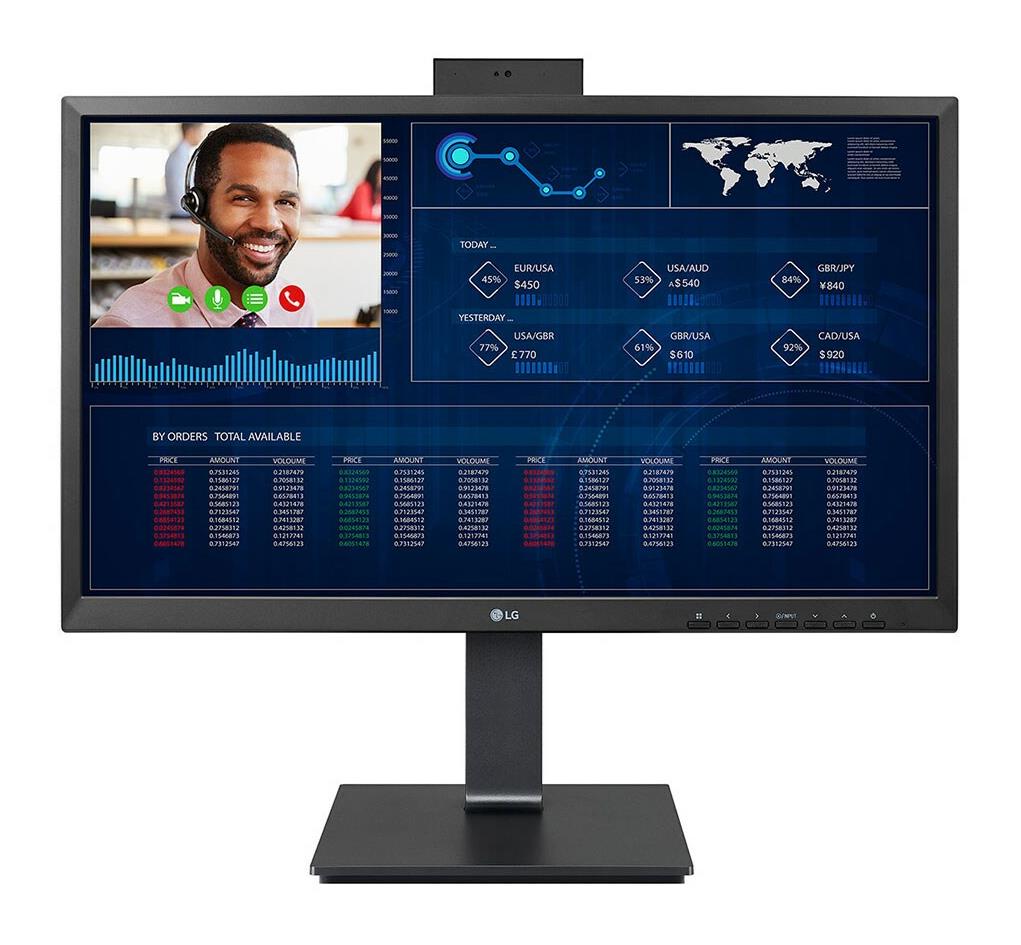 LG 24CQ650N-6N All-in-one Computer - 60.5 cm (23.8") - 1920 x 1080 pixels - Intel® Celeron® N5105 - 4 GB DDR4-SDRAM - 16 GB eMMC - Wi-Fi 6 - Black
