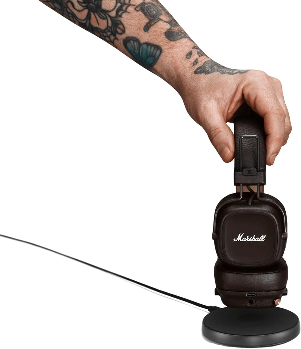 Marshall Major IV 3.5m Wired & Wireless Bluetooth On Ear Headphones in Brown