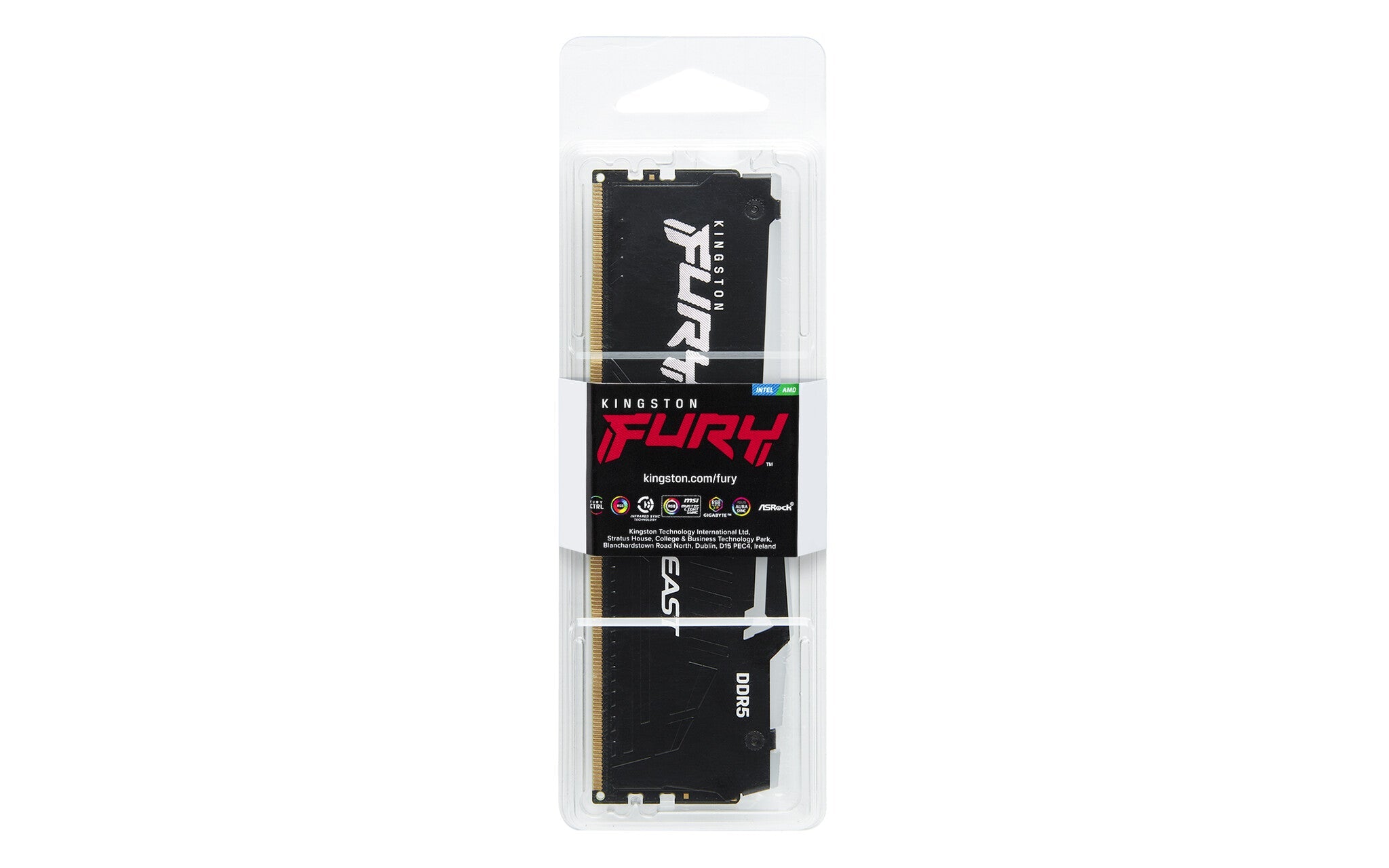 Kingston Technology FURY Beast Black RGB - 16 GB 1 x 16 GB 4800MT/s DDR5 memory module
