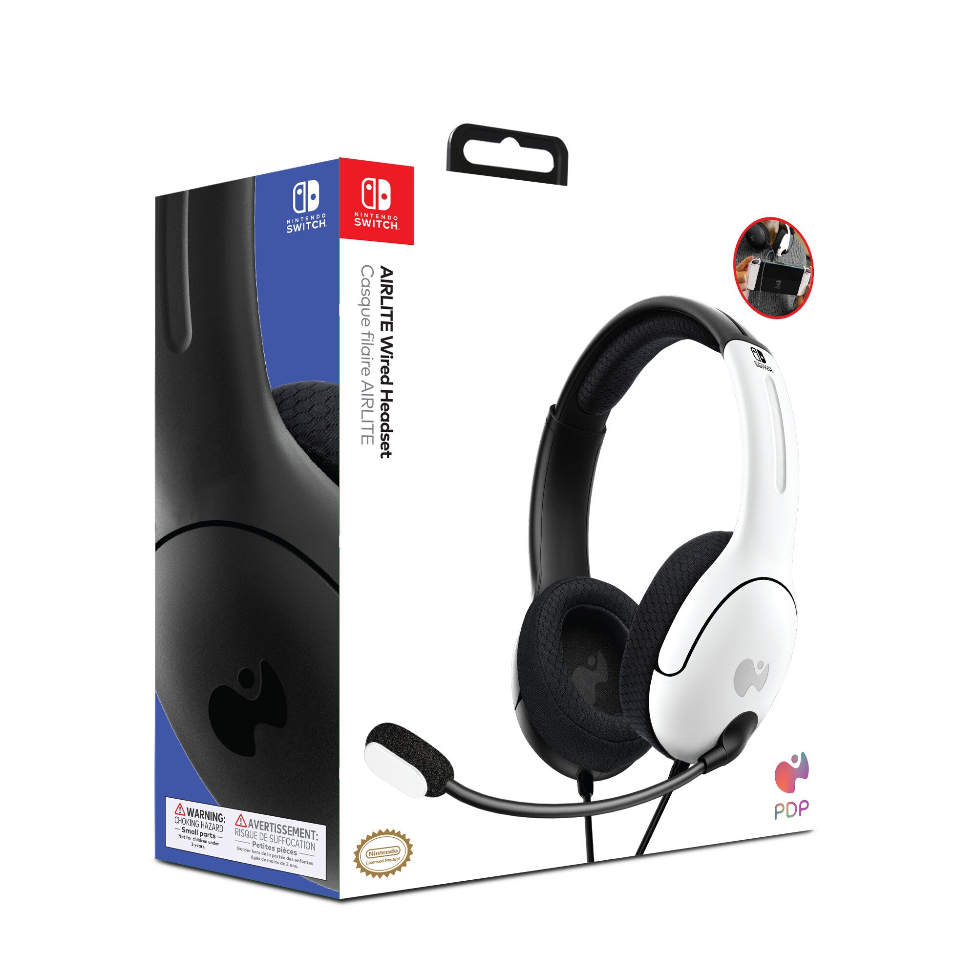 PDP LVL40 - AIRLITE Wired Gaming Headset in Black / White for Nintendo Switch