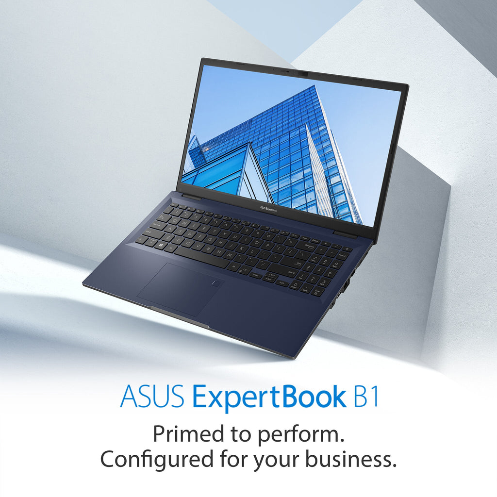 ASUS ExpertBook B1 Laptop - 39.6 cm (15.6") - Intel® Core™ i7-1255U - 16 GB DDR4-SDRAM - 512 GB SSD - Wi-Fi 6E - Windows 11 Pro - Black