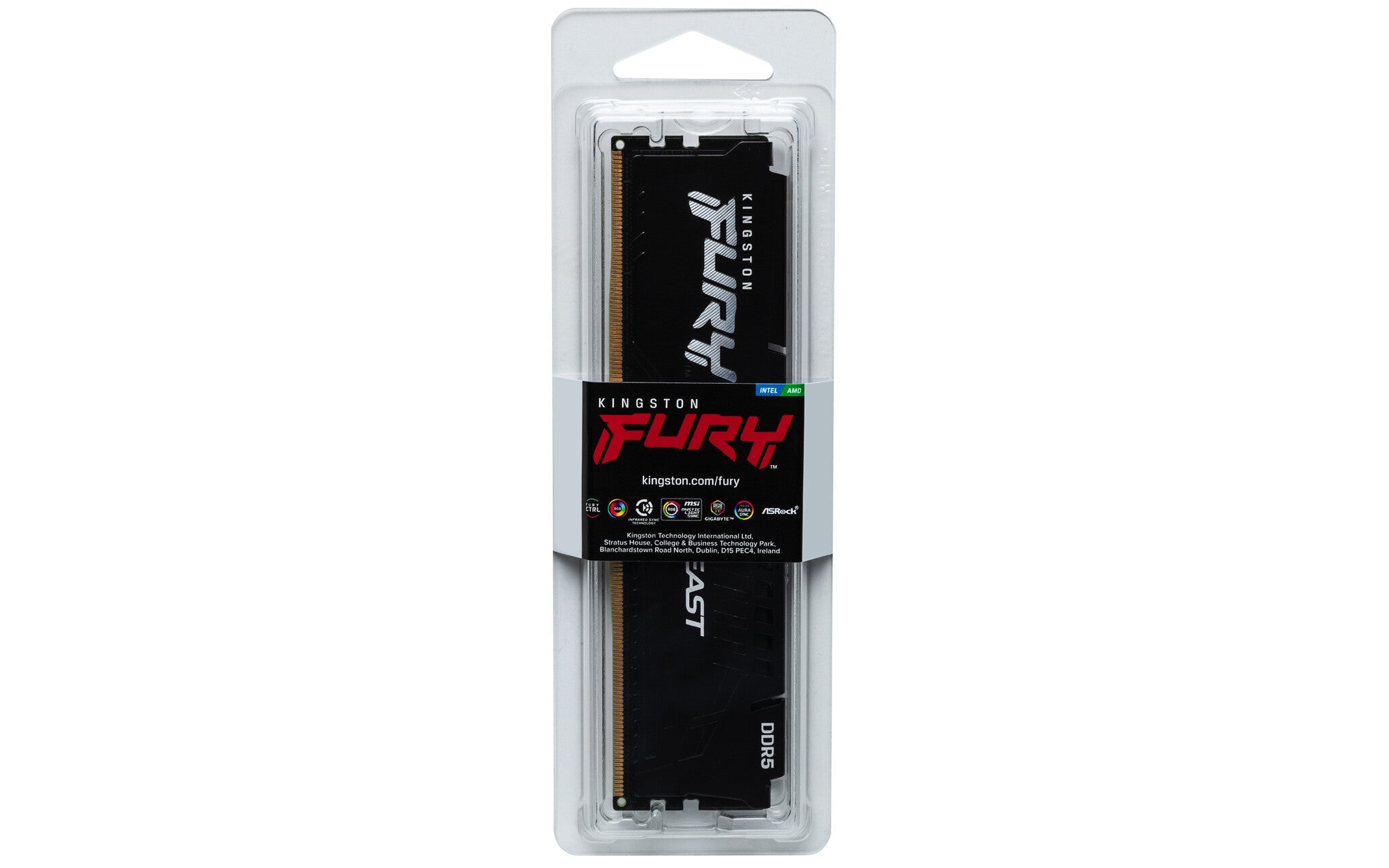 Kingston Technology FURY Beast Black - 16 GB 1 x 16 GB 4800MT/s DDR5 memory module