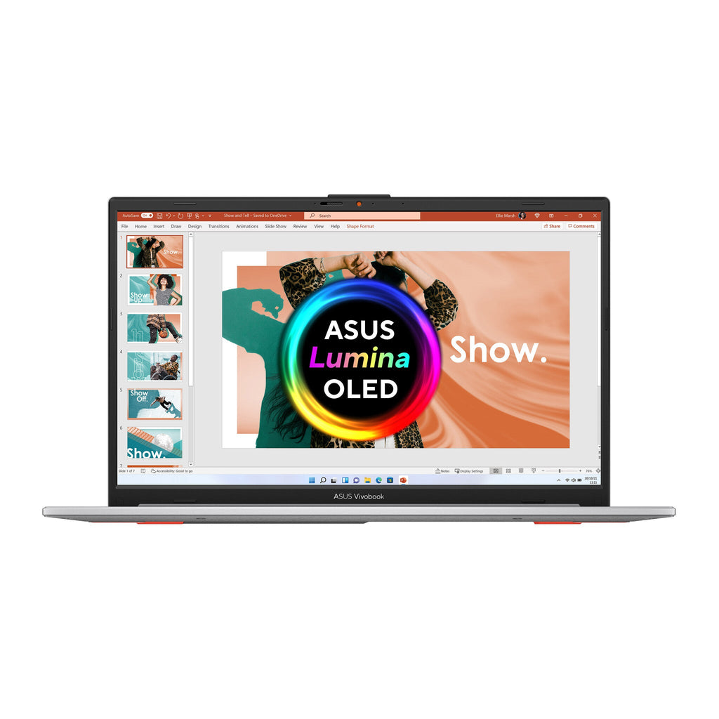 ASUS Vivobook Go 15 OLED Laptop - 39.6 cm (15.6") - AMD Ryzen™ 5 7520U - 8 GB LPDDR5-SDRAM - 256 GB SSD - Wi-Fi 6E - Windows 11 Home in S mode - Silver