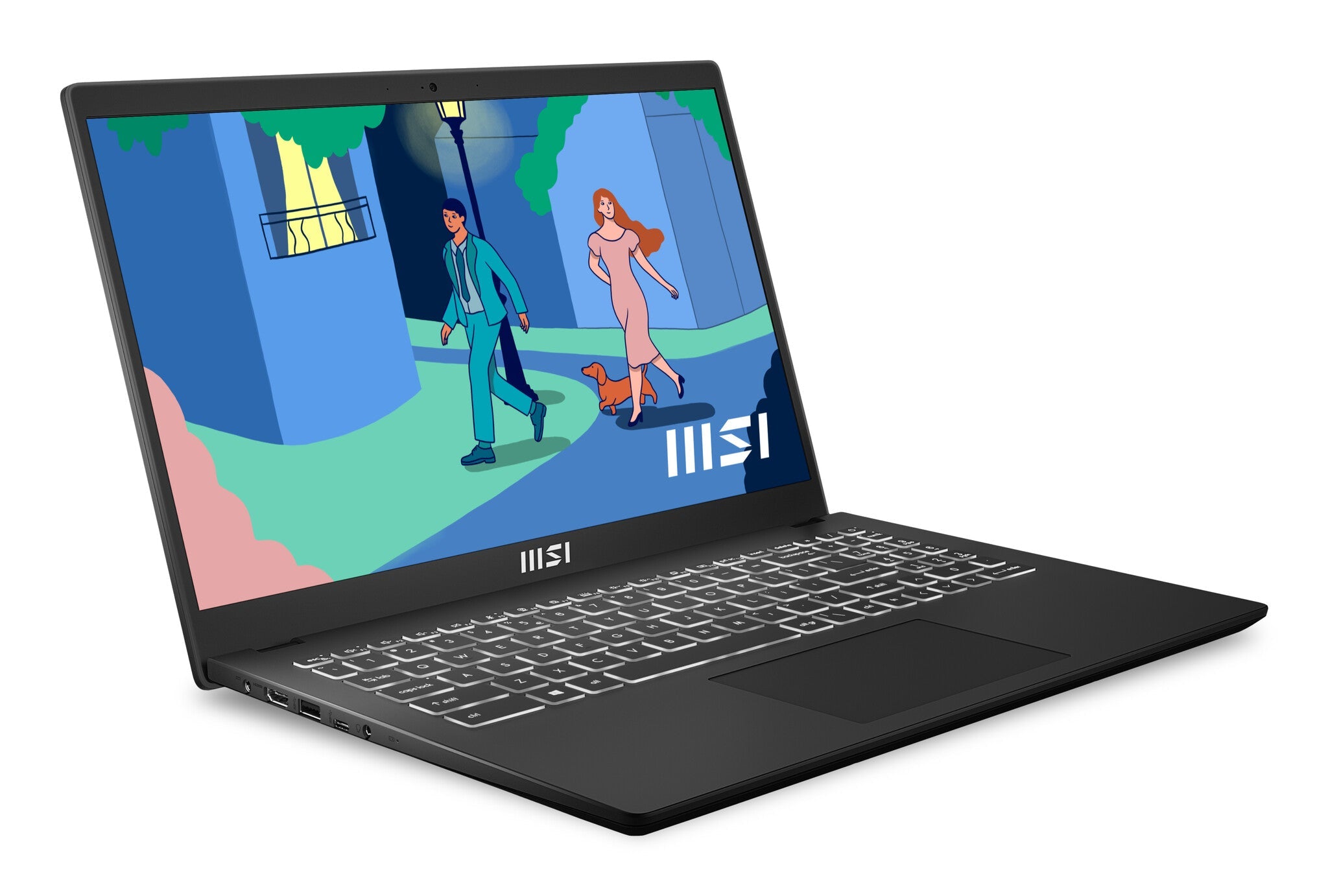 MSI Modern 15 Laptop - 39.6 cm (15.6") - Intel® Core™ i7-1255U  - 8 GB DDR4-SDRAM - 256 GB SSD - Wi-Fi 6 - Windows 11 Home - Black