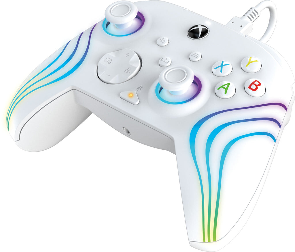 PDP Afterglow Wave - Wired Controller for PC / Xbox Series X|S in White