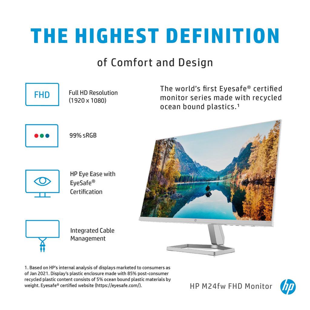 HP M24FW - 60.5 cm (23.8") - 1920 x 1080 pixels Full HD LED Monitor