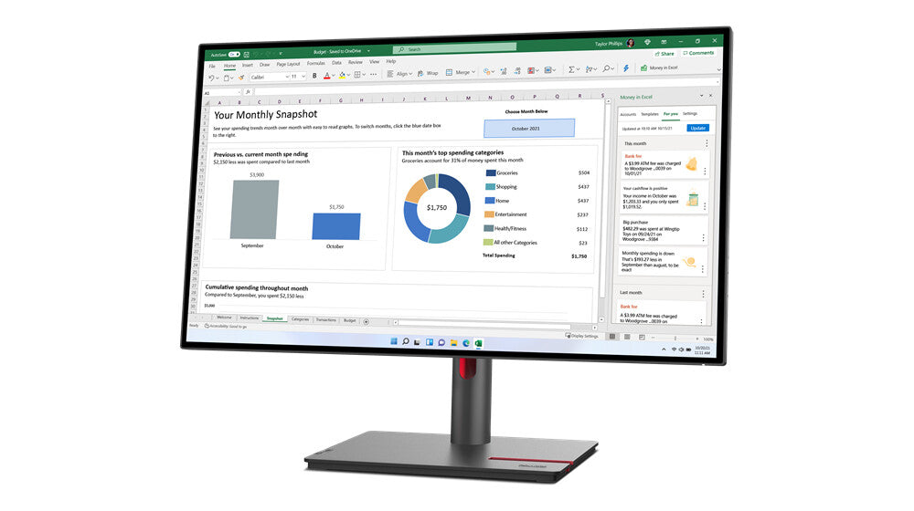 Lenovo ThinkVision P27Q-30 - 68.6 cm (27") - 2560 x 1440 pixels LED Monitor