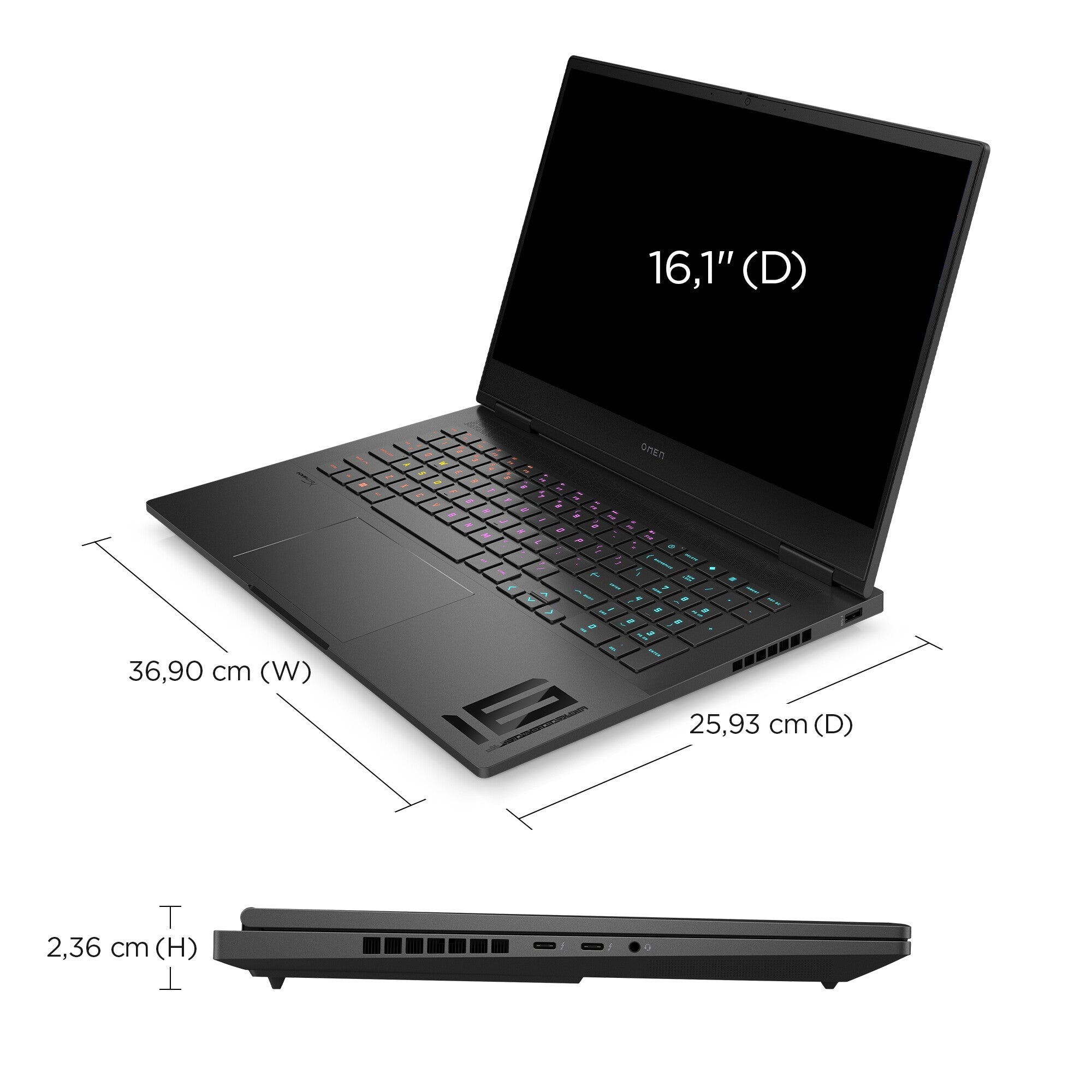 HP OMEN 16 Laptop - 40.9 cm (16.1") - Intel® Core™ i9-14900HX - 32 GB DDR5-SDRAM - 1 TB SSD - NVIDIA GeForce RTX 4080 - Wi-Fi 7 - Windows 11 Home - Black