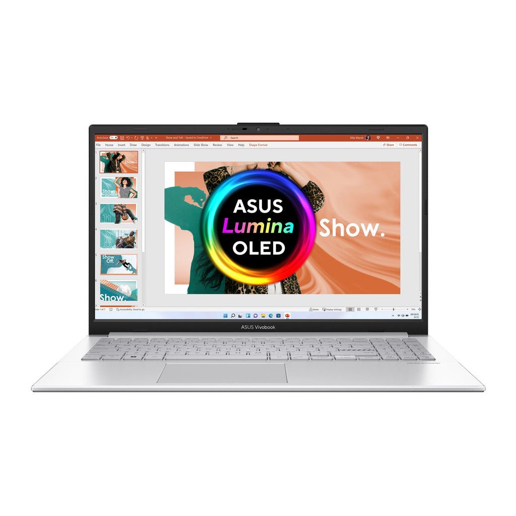 ASUS Vivobook Go 15 OLED Laptop - 39.6 cm (15.6") - AMD Ryzen™ 5 7520U - 8 GB LPDDR5-SDRAM - 256 GB SSD - Wi-Fi 6E - Windows 11 Home in S mode - Silver