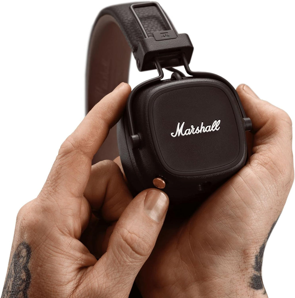 Marshall Major IV 3.5m Wired & Wireless Bluetooth On Ear Headphones in Brown