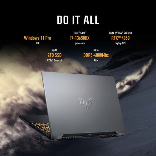 ASUS TUF Gaming Laptop - 40.6 cm (16") - Intel® Core™ i7-13620H - 16 GB DDR5-SDRAM - 512 GB SSD - NVIDIA GeForce RTX 4050 - Wi-Fi 6 - Windows 11 Home - Black/ Grey