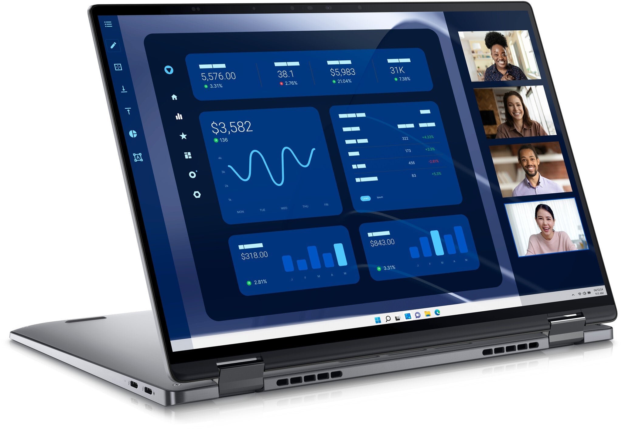 DELL Latitude 9450 Hybrid (2-in-1) - 35.6 cm (14") - Touchscreen - Intel Core Ultra 7 165U - 16 GB LPDDR5x-SDRAM - 512 GB SSD - Wi-Fi 7 - Windows 11 Pro - Grey