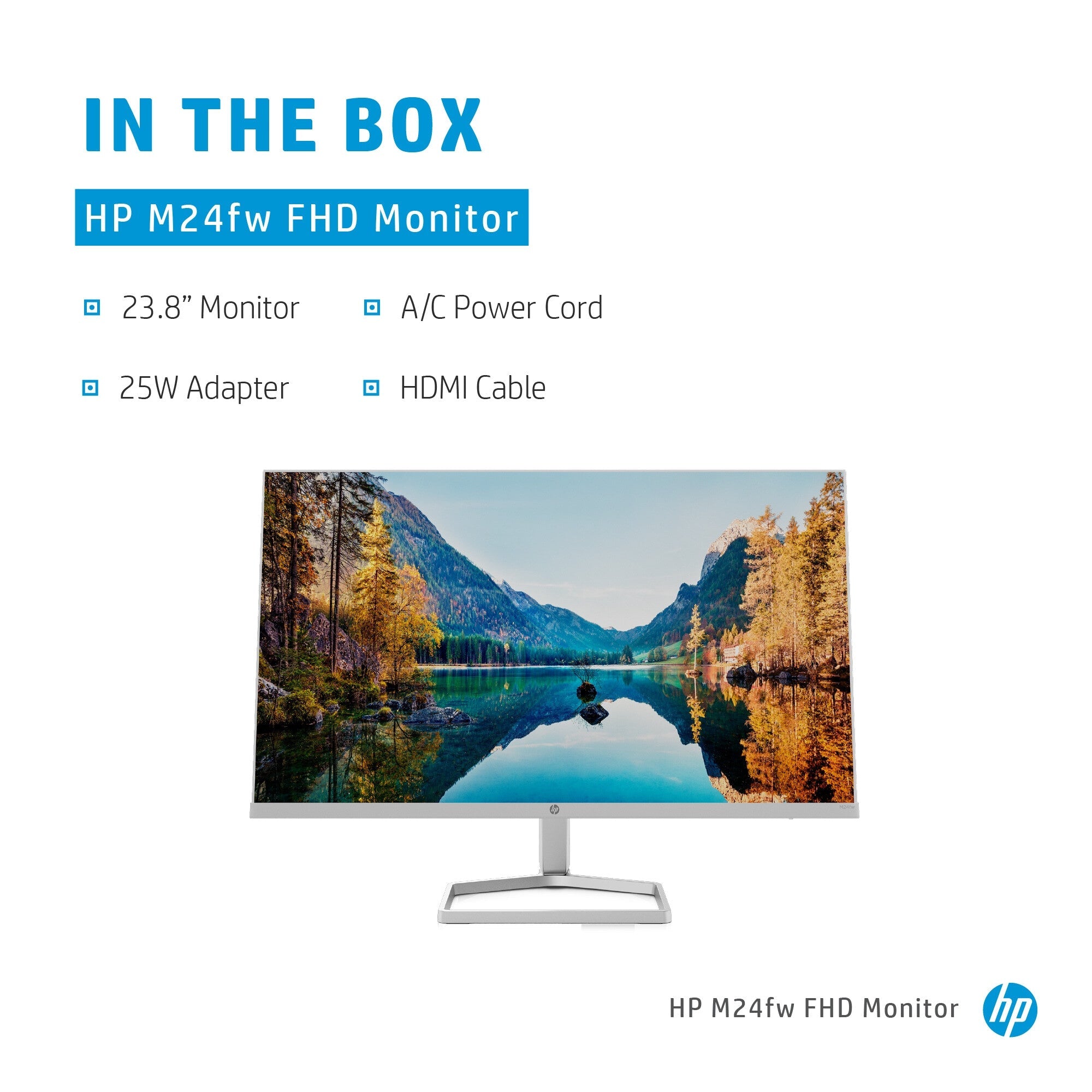 HP M24FW - 60.5 cm (23.8") - 1920 x 1080 pixels Full HD LED Monitor