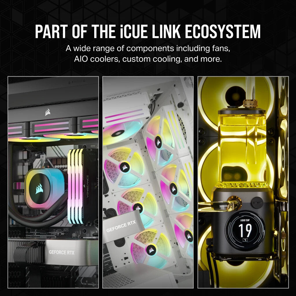 Corsair iCUE LINK H100i RGB - Liquid Processor Cooling Kit in Black - 240mm
