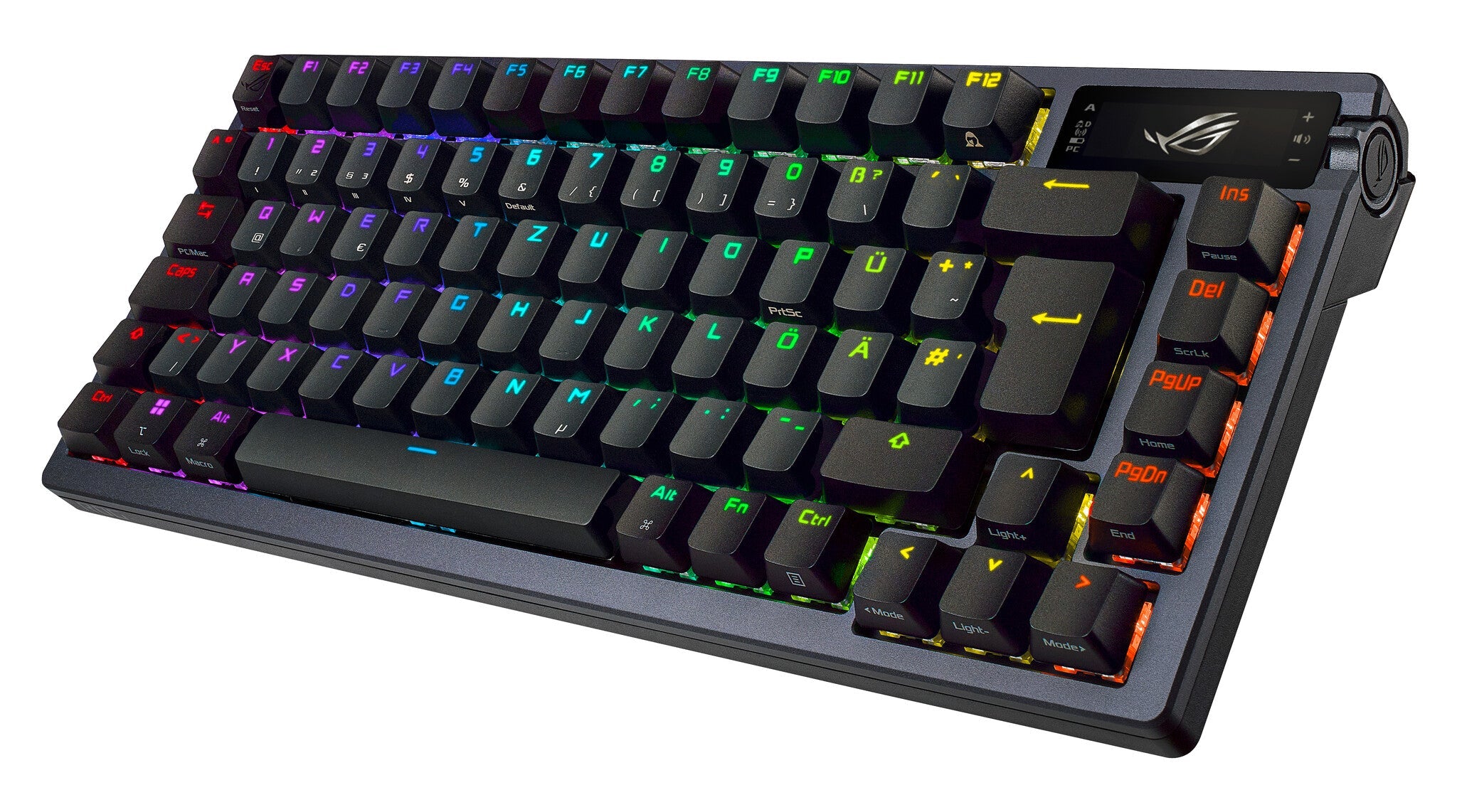 ASUS ROG Azoth - USB Wired + RF Wireless + Bluetooth RGB Mechanical Gaming Keyboard in Black (QWERTY US)