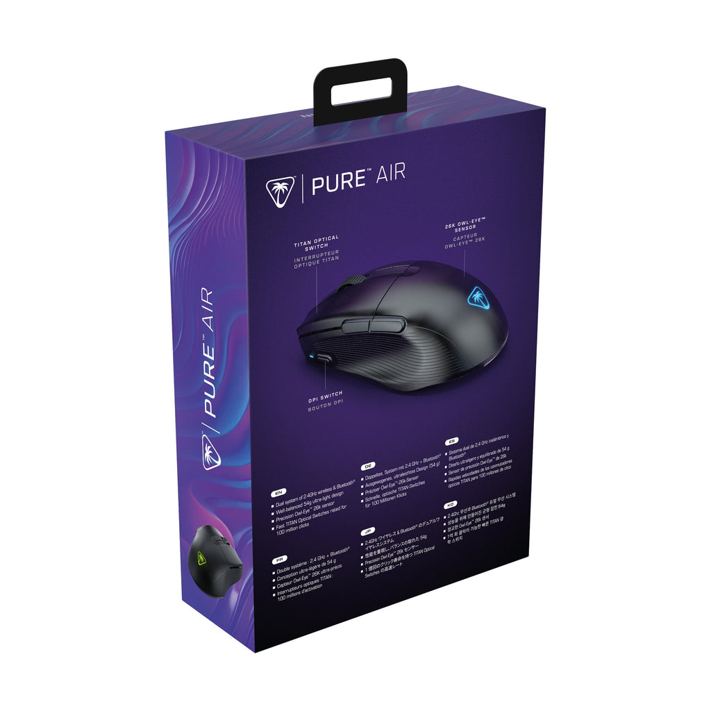 Turtle Beach Pure Air - Ultra-Light RGB Wireless Gaming Mouse in Black - 26,000 DPI