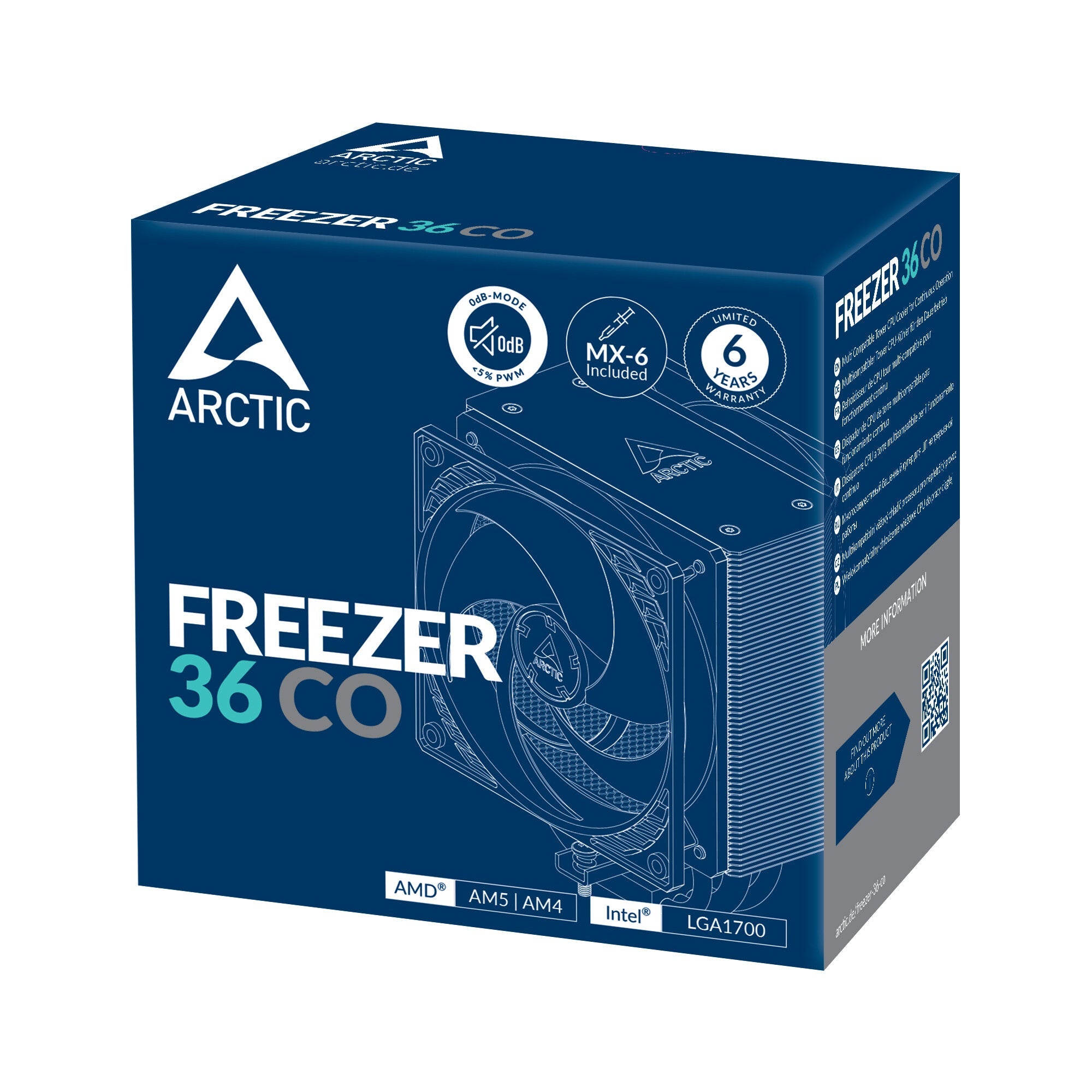 ARCTIC Freezer 36 CO - Air Proccessor Cooler in Black / SIlver - 120mm