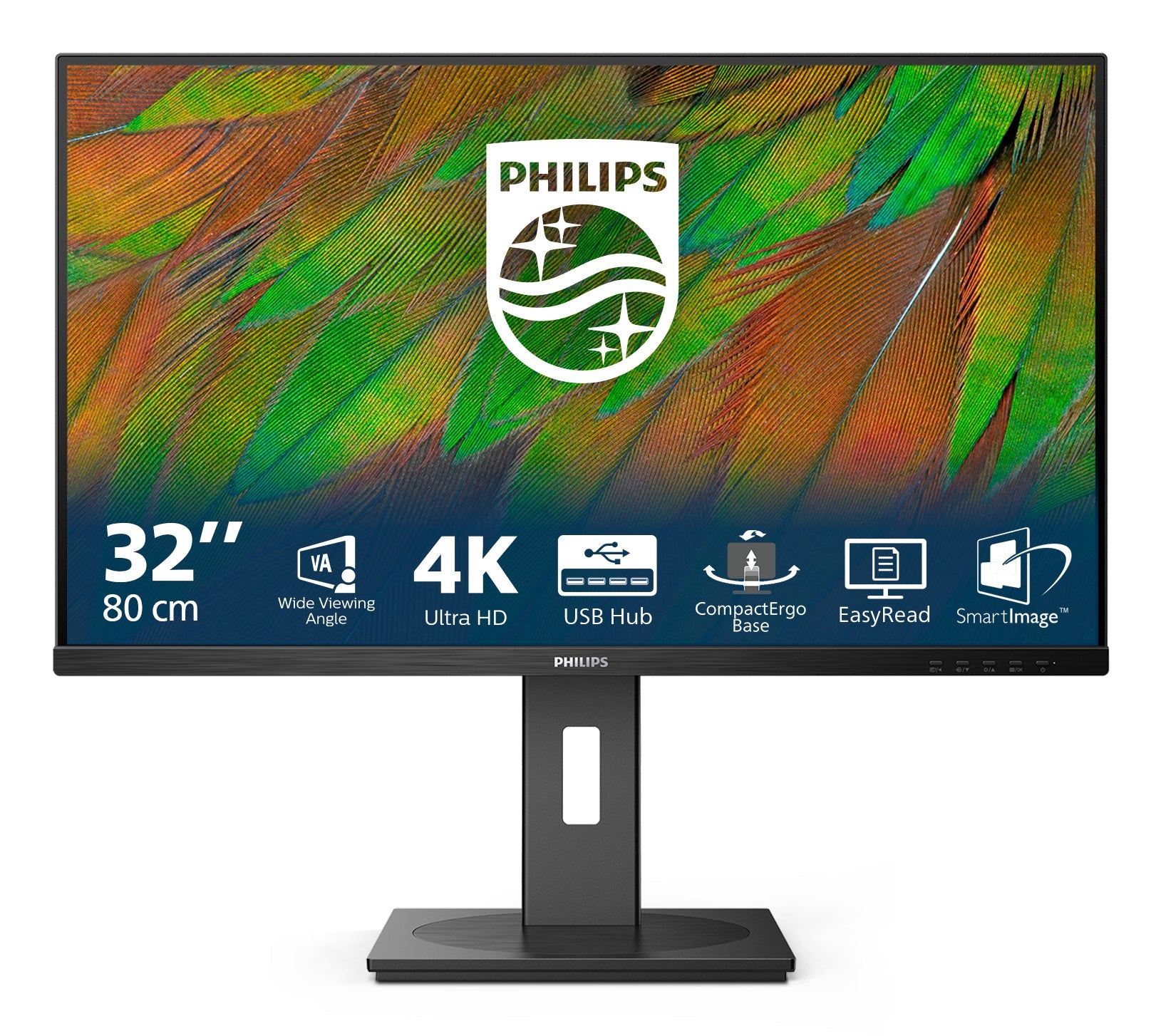 Philips 3000 series 32B1N3800 - 81.3 cm (32") - 3840 x 2160 pixels 4K UHD LCD Monitor
