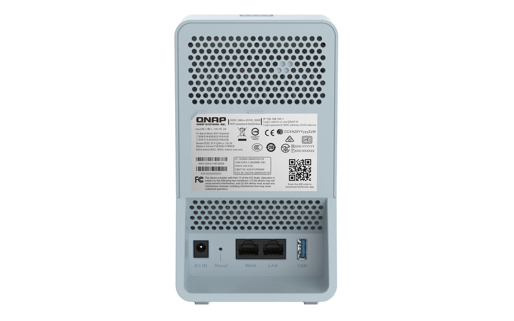 QNAP QMiro-201W - Gigabit Ethernet Dual-band (2.4 GHz / 5 GHz) wireless router in Blue