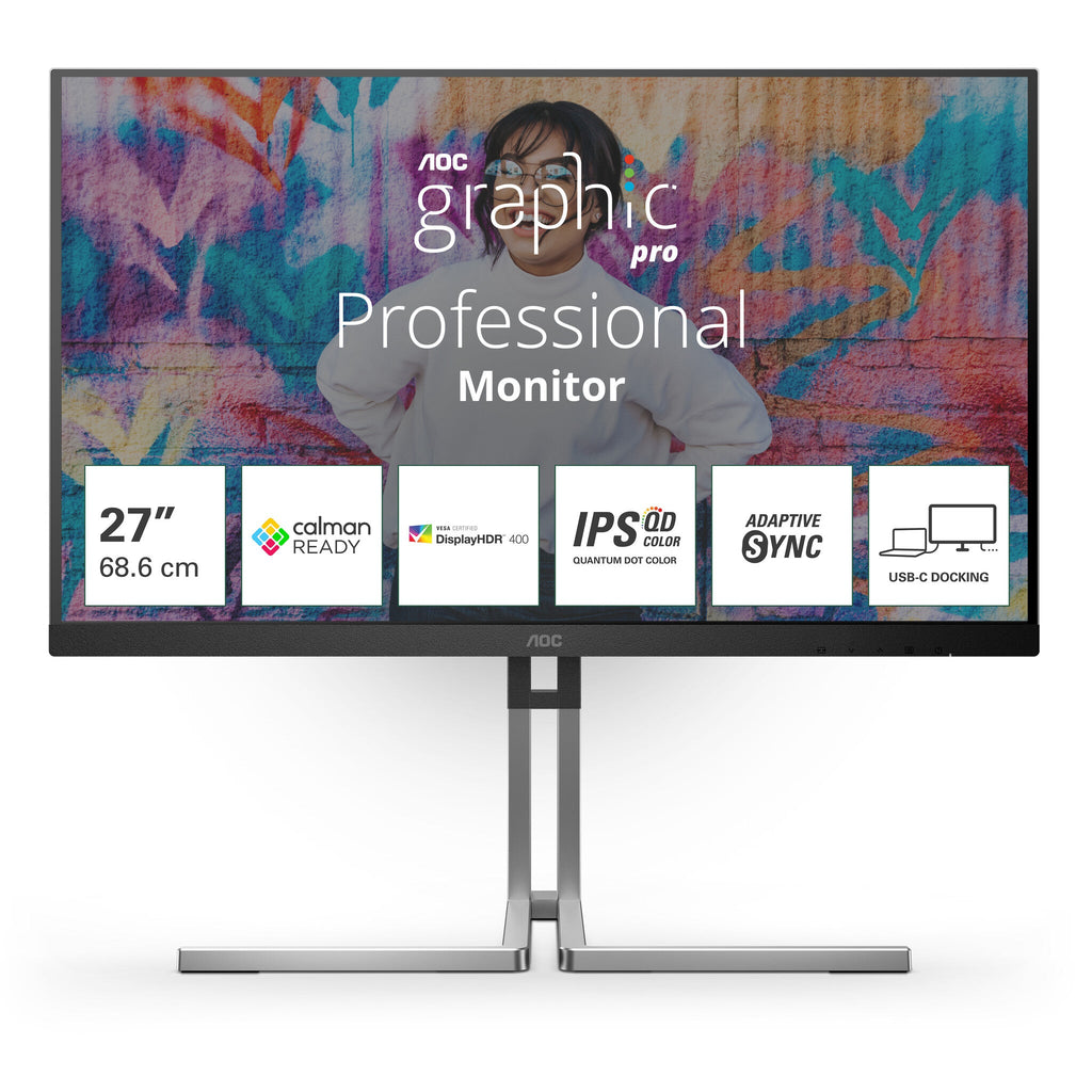 AOC Q27U3CV - 68.6 cm (27") - 2560 x 1440 pixels 4K UHD LCD Monitor