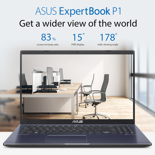 ASUS ExpertBook P1 Laptop - 39.6 cm (15.6") - Intel® Core™ i7-13620H - 32 GB DDR5-SDRAM - 1 TB SSD - Wi-Fi 6 - Windows 11 Pro - Grey