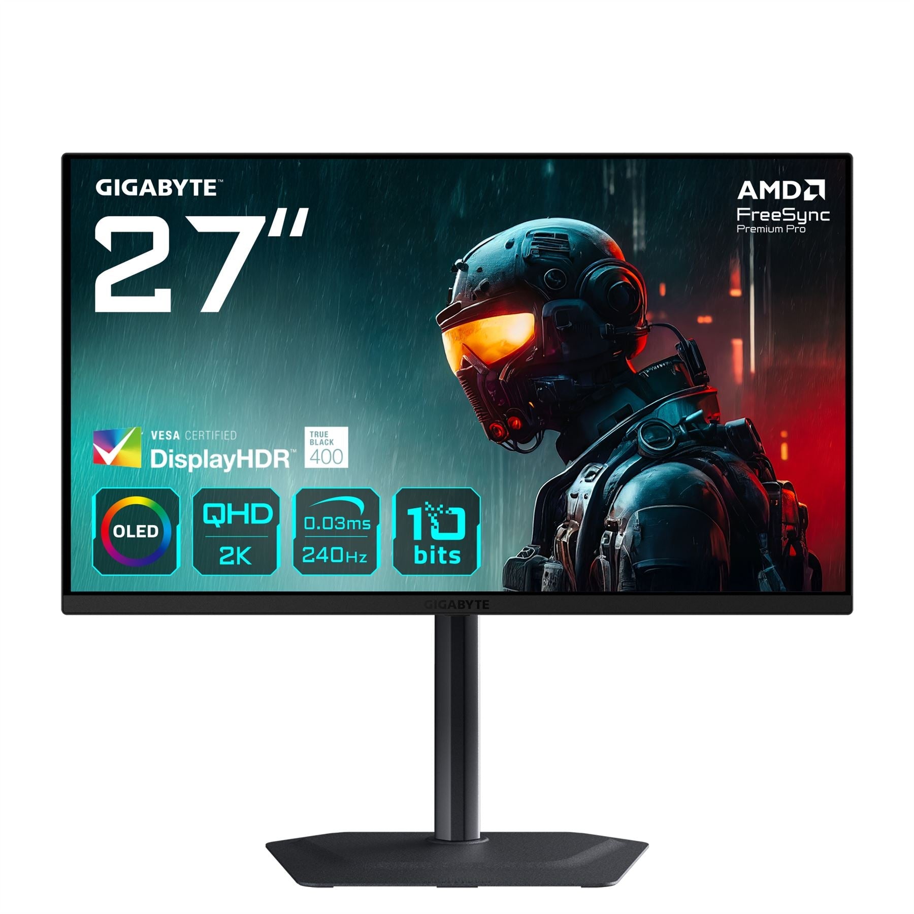 GIGABYTE MO27Q2 - 68.6 cm (27") - 2560 x 1440 pixels QHD OLED Monitor