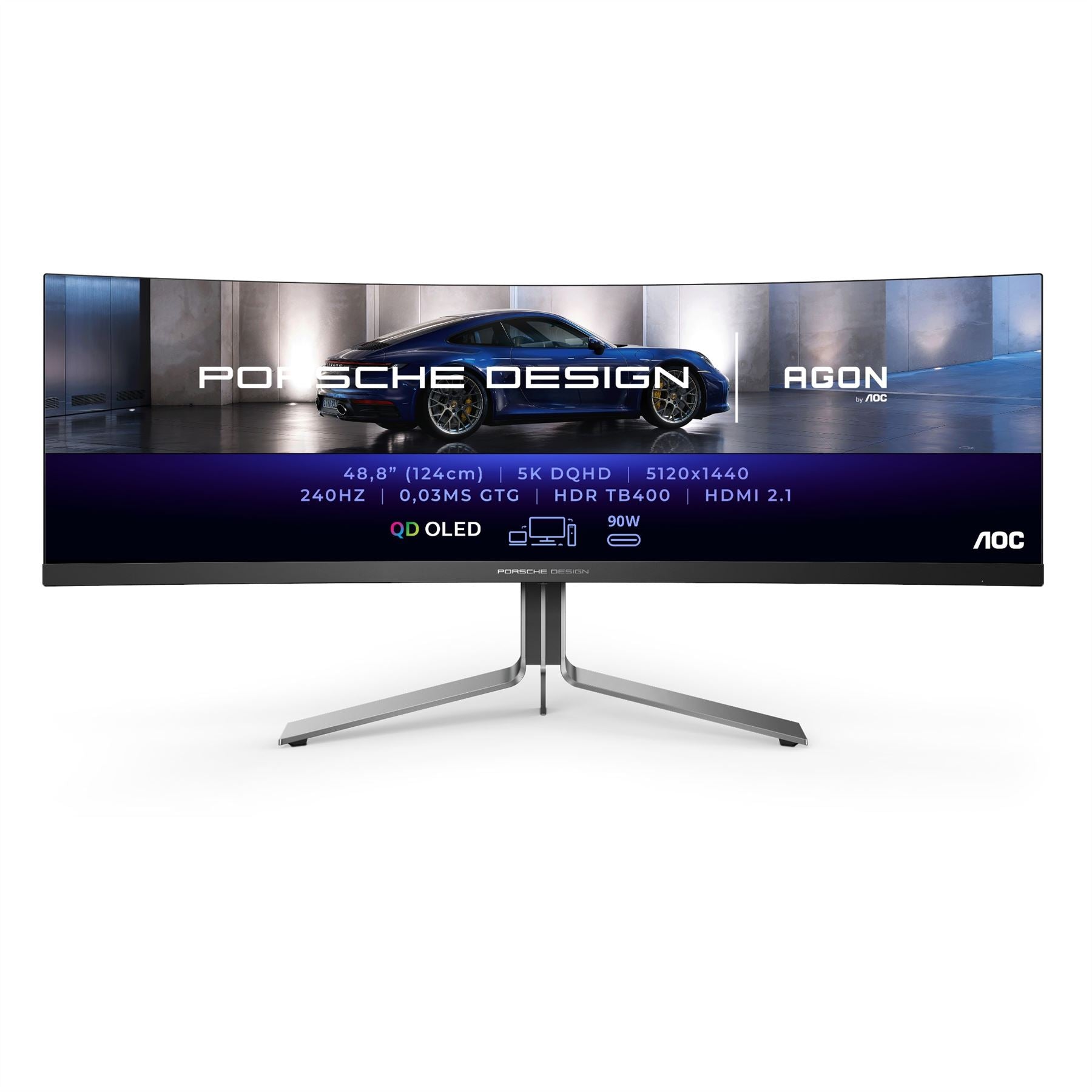 AOC Porsche PD49 - 124.5 cm (49") - 5120 x 1440 pixels DQHD QD-OLED Monitor