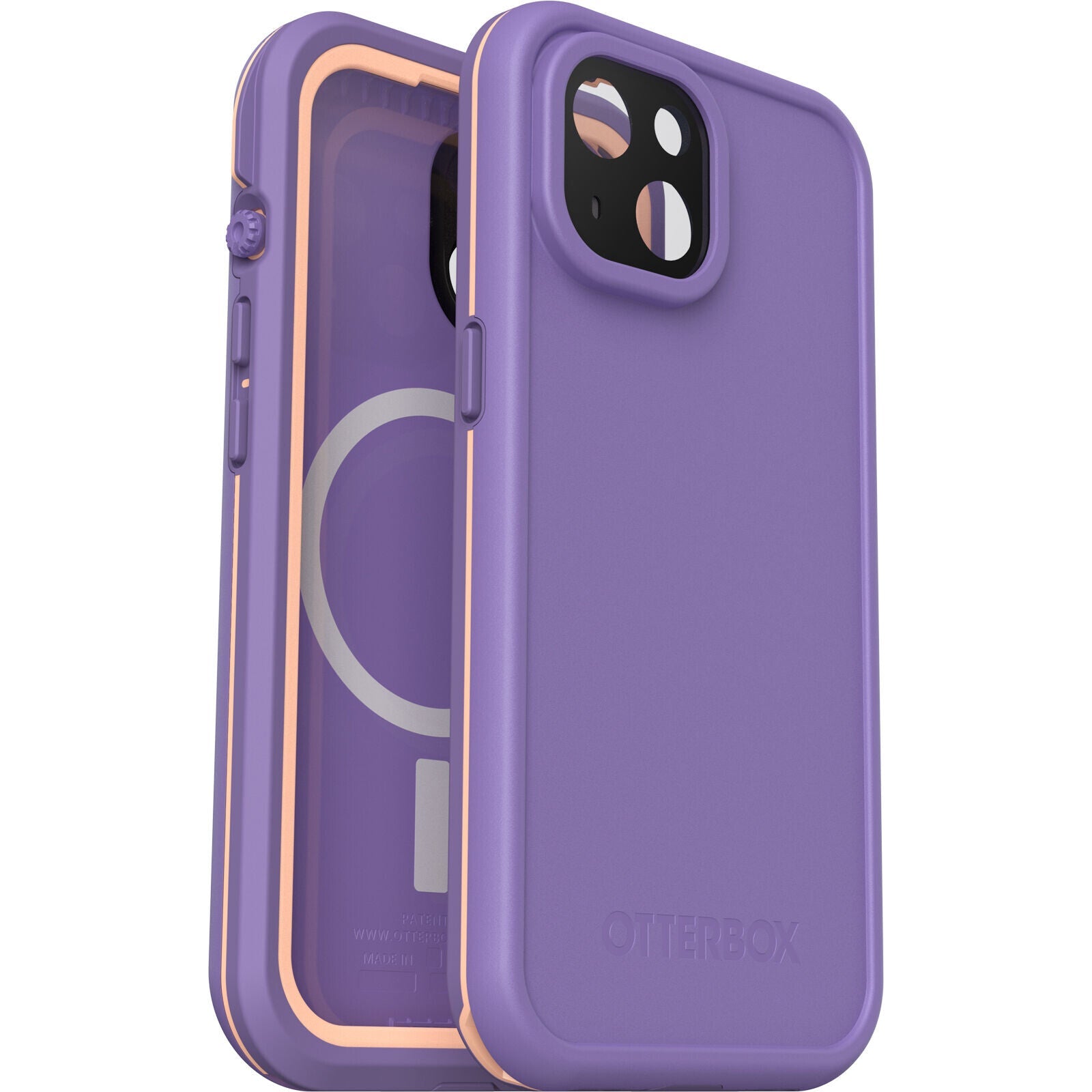 OtterBox Frē Series for iPhone 15 in Rule of Plum (Purple)