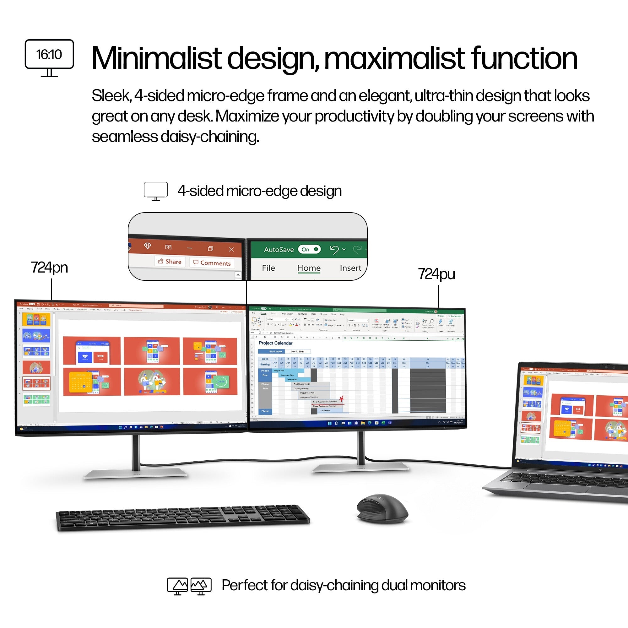 HP Series 7 Pro 724PN - 61 cm (24") - 1920 x 1200 pixels WUXGA Monitor