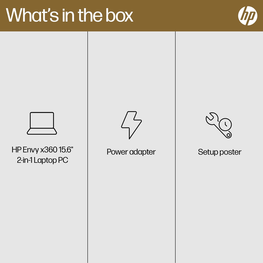 HP ENVY x360 Hybrid (2-in-1) - 39.6 cm (15.6") - Touchscreen - AMD Ryzen™ 5 7530U - 8 GB LPDDR4x-SDRAM - 512 GB SSD - Wi-Fi 6E - Windows 11 Home - Black