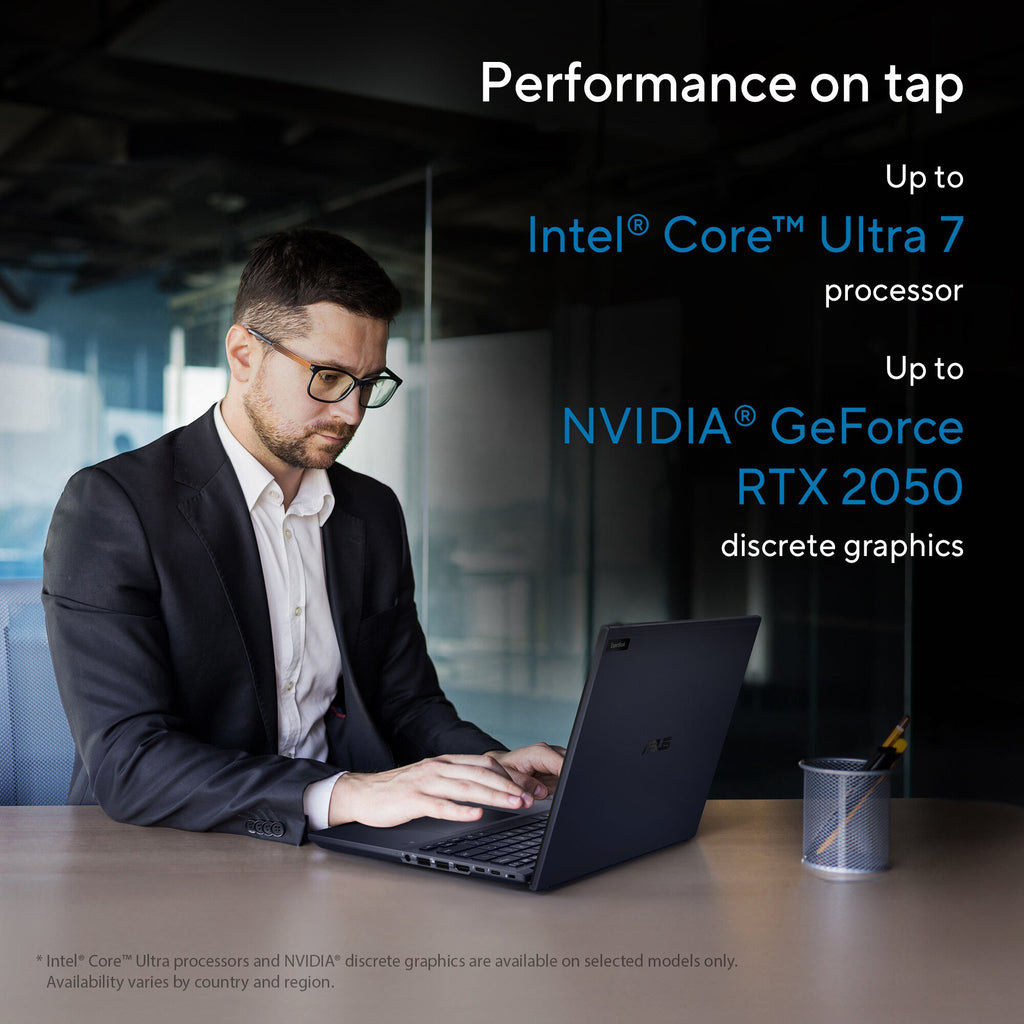 ASUS ExpertBook B5 Laptop - 35.6 cm (14") - Intel Core Ultra 7 155U - 16 GB DDR5-SDRAM - 512 GB SSD - Wi-Fi 6E - Windows 11 Pro - Black
