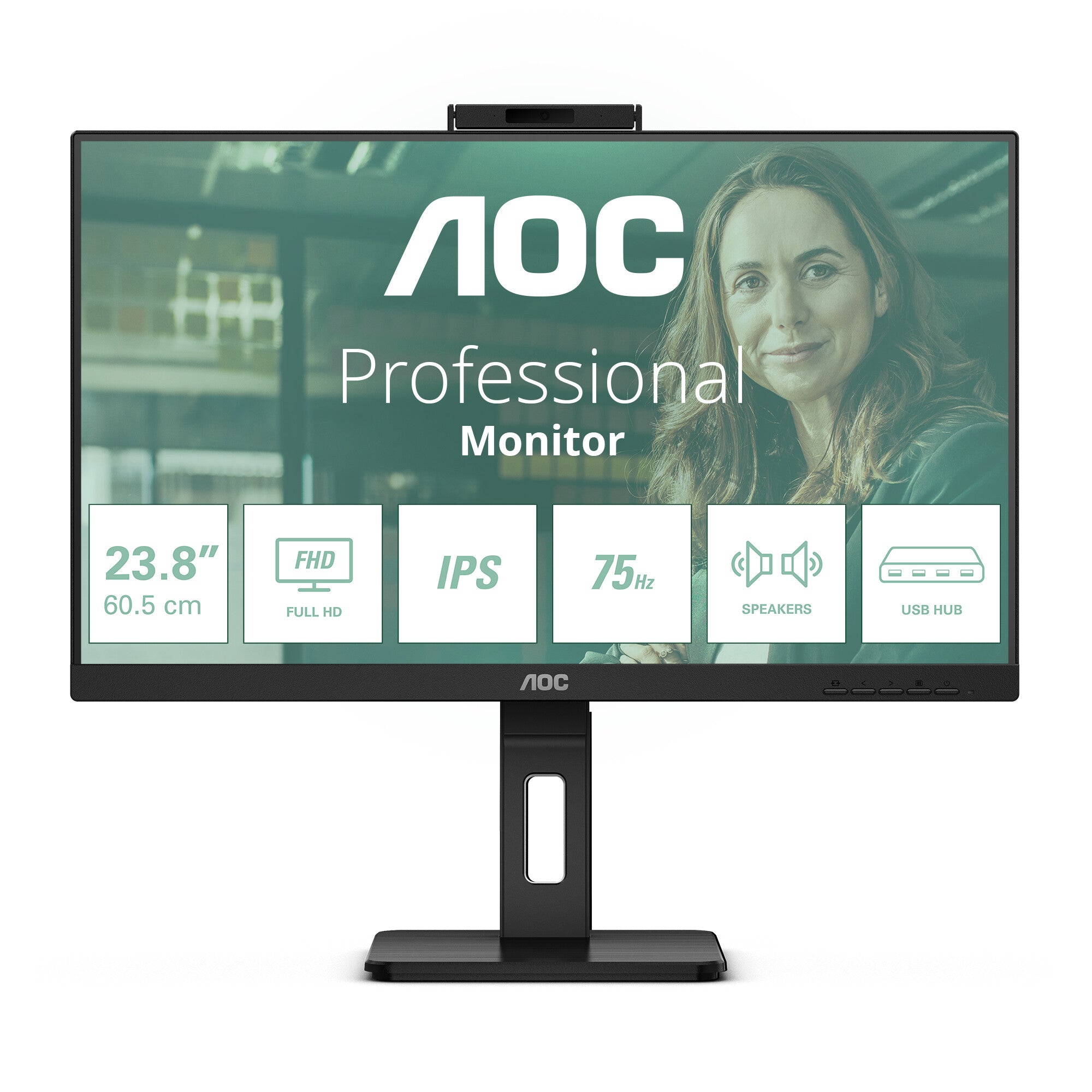 AOC 24P3QW - 60.5 cm (23.8") - 1920 x 1080 pixels FHD W-LED Monitor