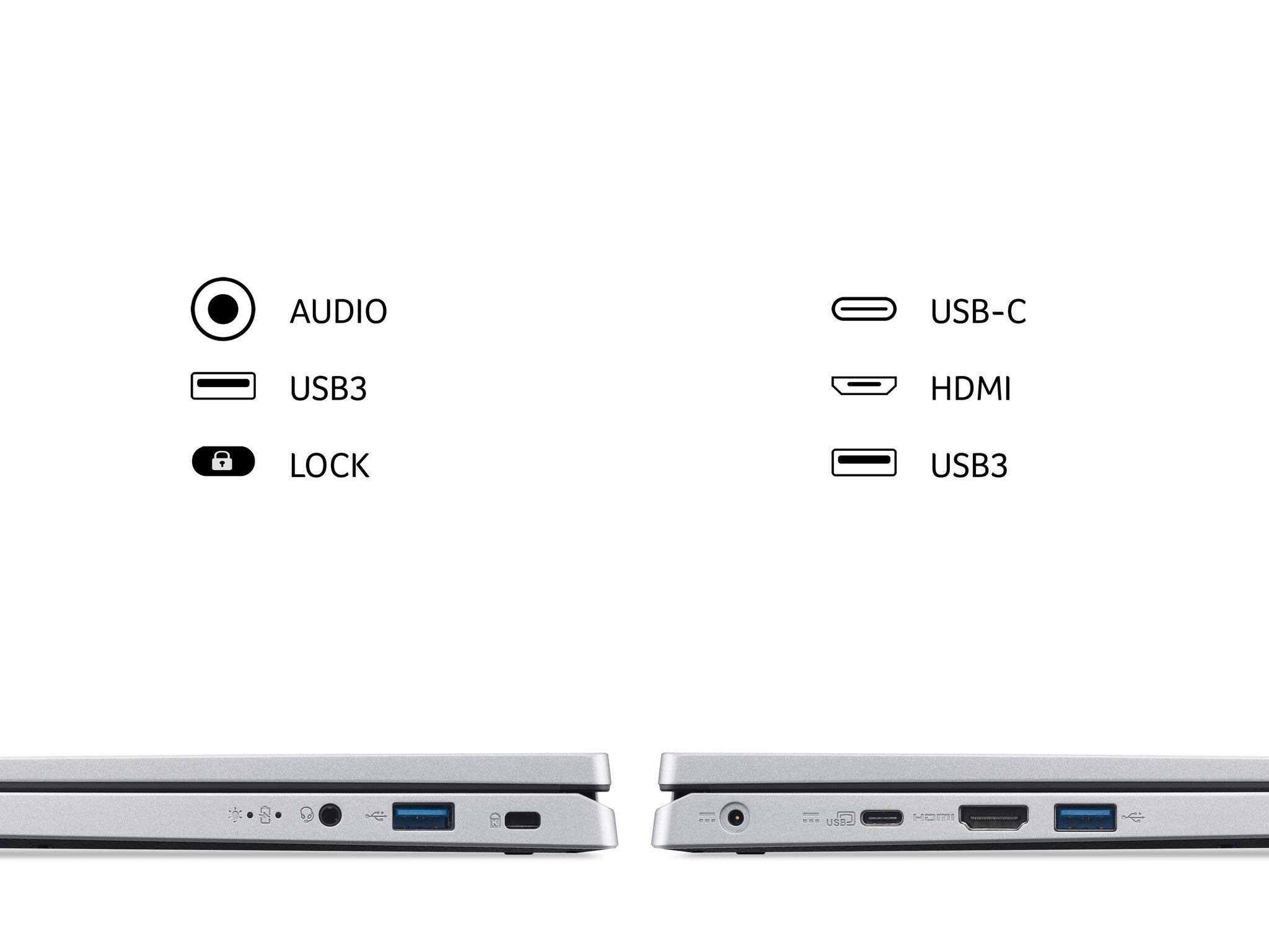 Acer Aspire 3 Spin 14 Hybrid (2-in-1) - 35.6 cm (14") - Touchscreen - Intel Core i3 N305 - 8 GB LPDDR5-SDRAM - 128 GB SSD - Wi-Fi 6E - Windows 11 - Silver