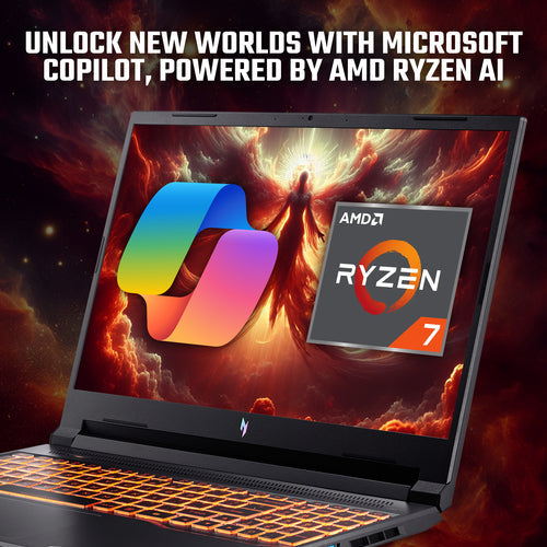 Acer Nitro V 16 Gaming Laptop - 40.6 cm (16") - AMD Ryzen 7 8845HS - 16 GB DDR5-SDRAM - 512 GB SSD - NVIDIA GeForce RTX 3050 - Wi-Fi 6 - Windows 11 Home - Black