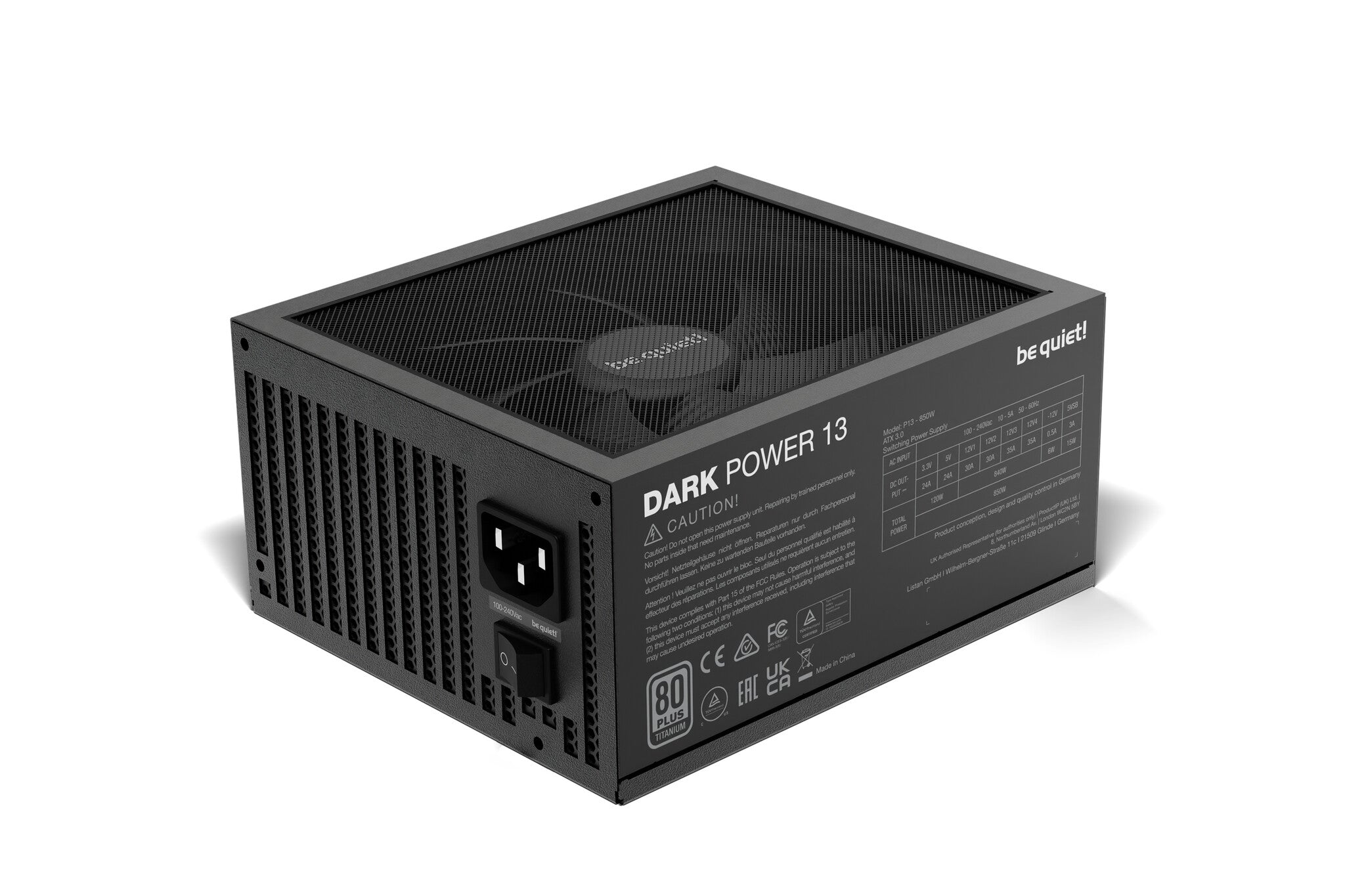 be quiet! Dark Power 13 - 850W 80+ Titanium Fully Modular Power Supply Unit