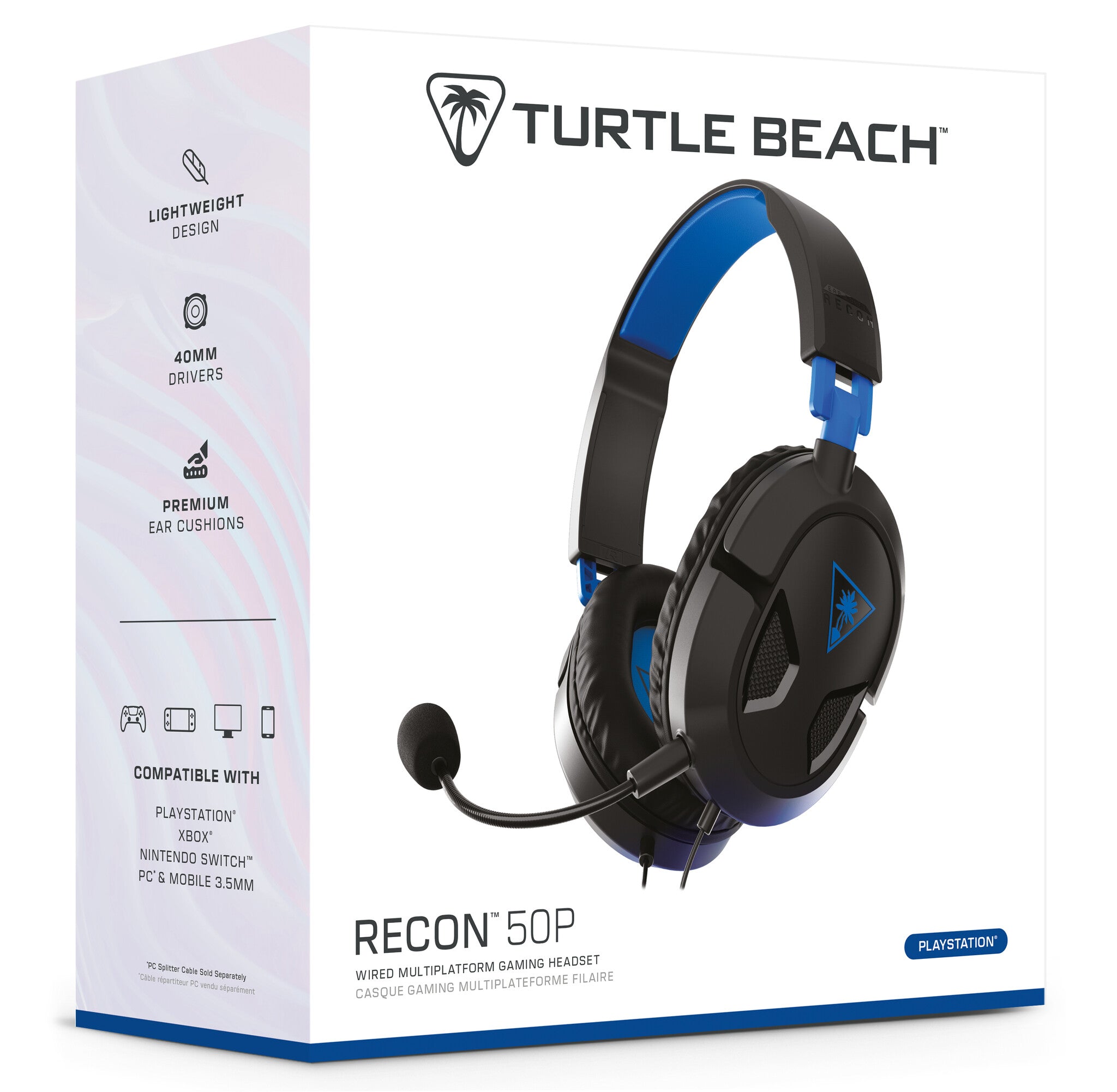 Turtle Beach Recon 50 - Wired Gaming Headset in Black / Blue