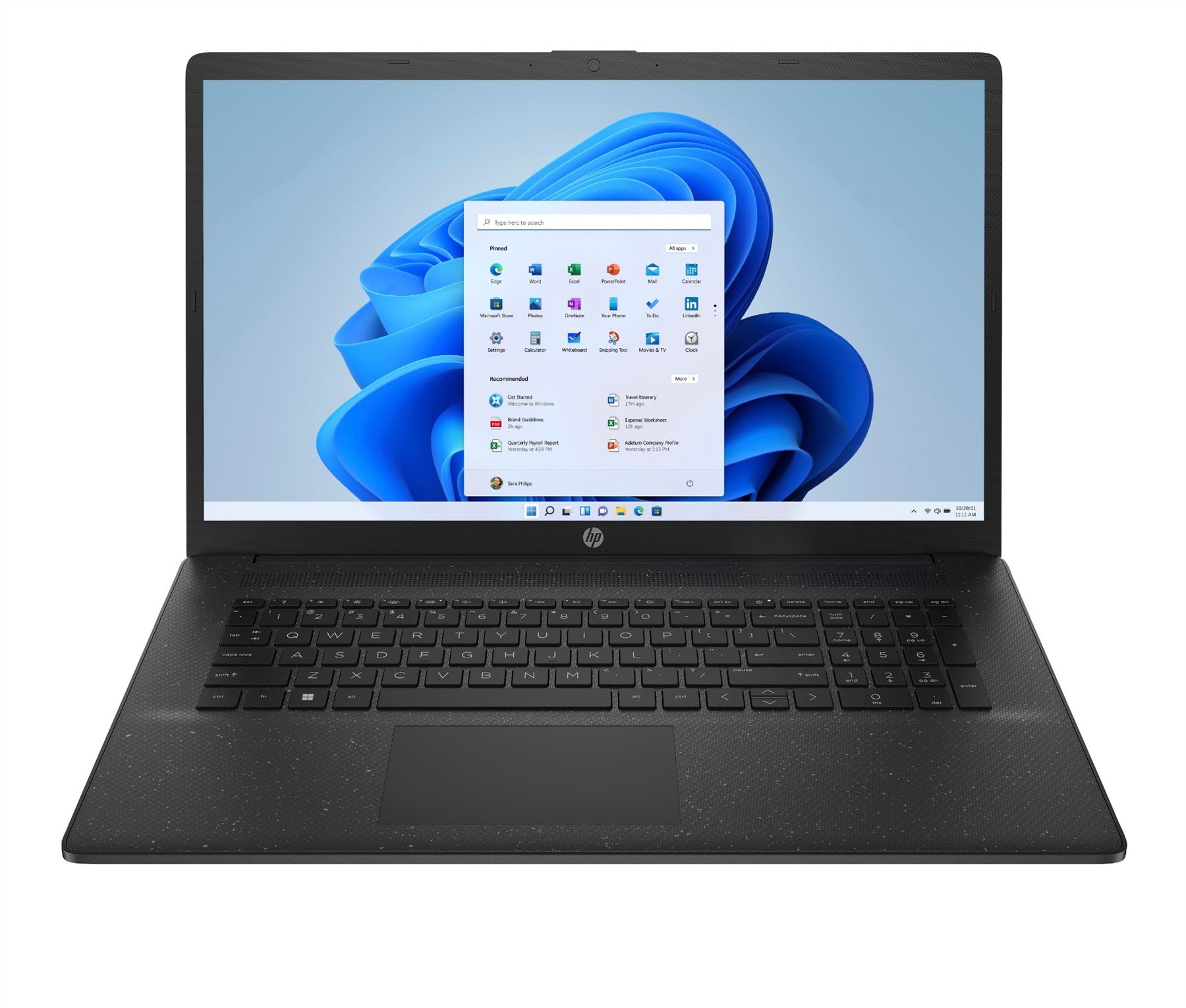 HP 9S9N8EA Laptop - 43.9 cm (17.3") - AMD Ryzen™ 3 7320U - 8 GB LPDDR5-SDRAM - 512 GB SSD - Wi-Fi 5 - Windows 11 Home - Black
